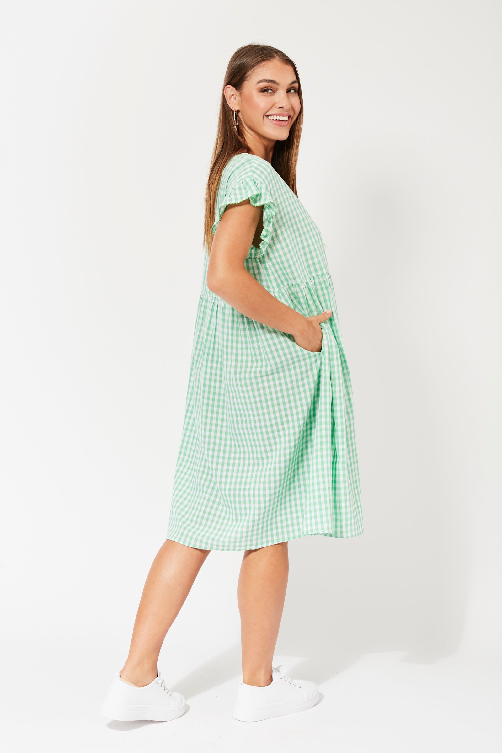 Rio Frill Dress - Lime