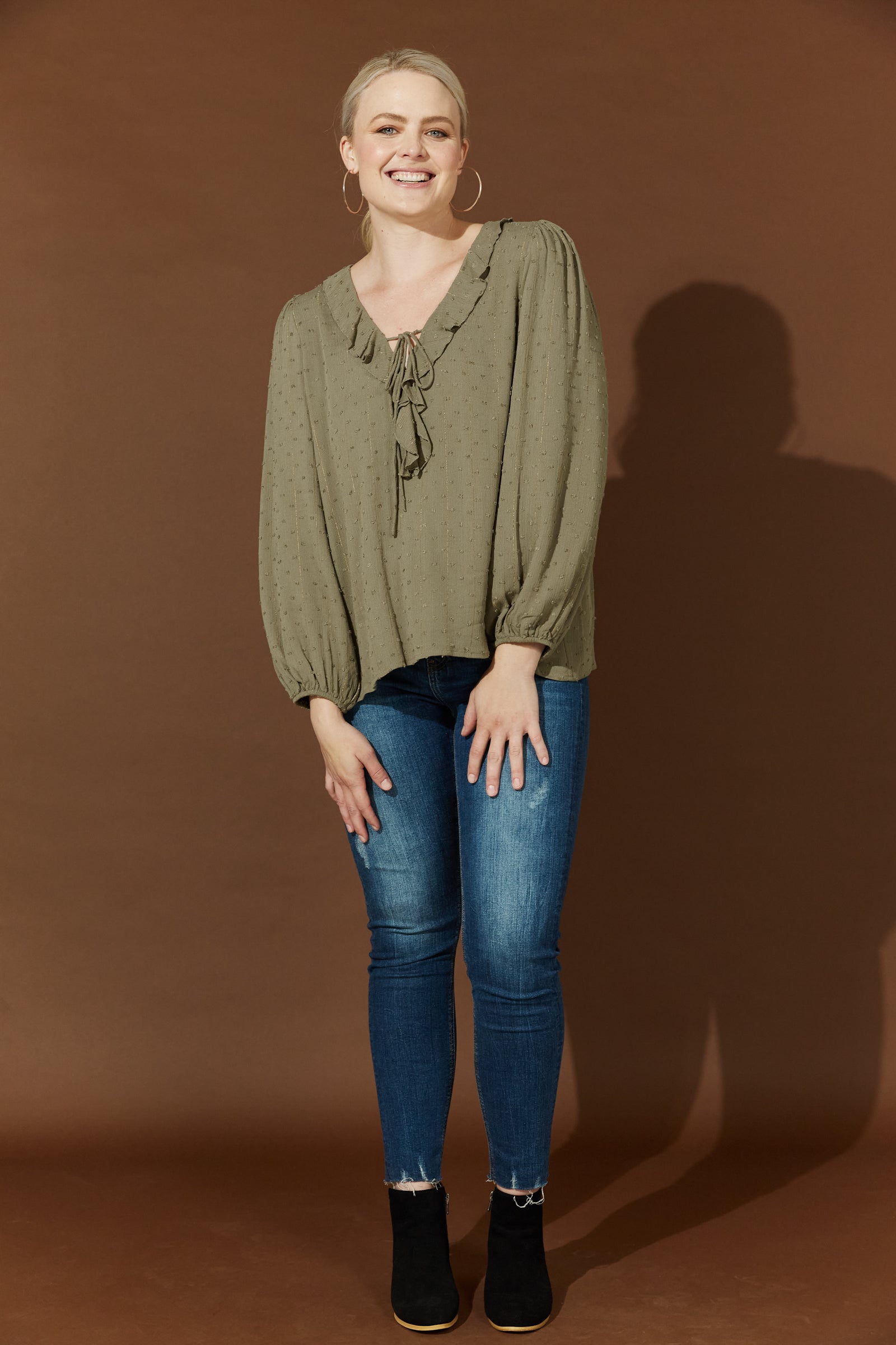 Ethereal Blouse - Moss - Isle of Mine Clothing - Top L/S Dressy