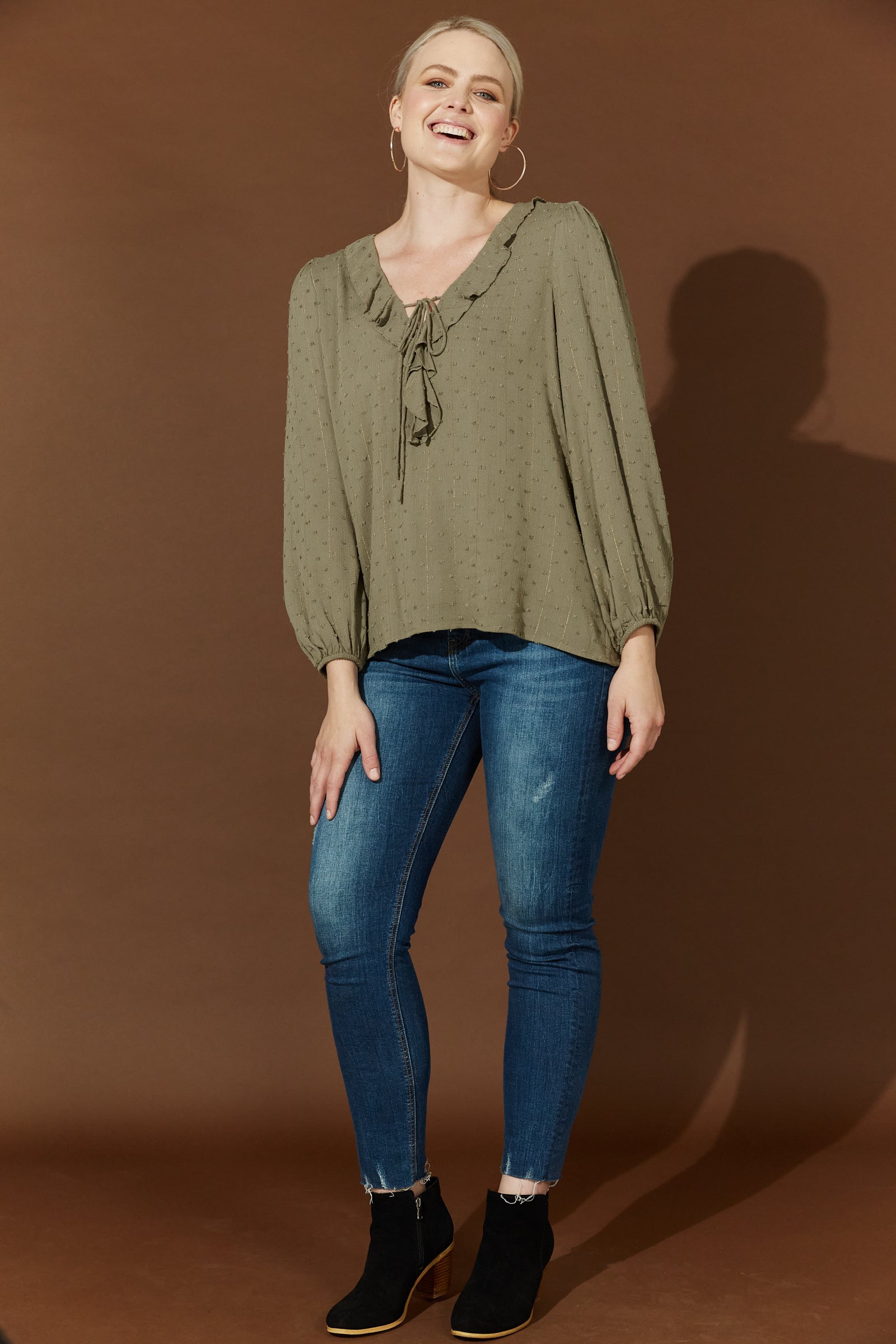 Ethereal Blouse - Moss - Isle of Mine Clothing - Top L/S Dressy