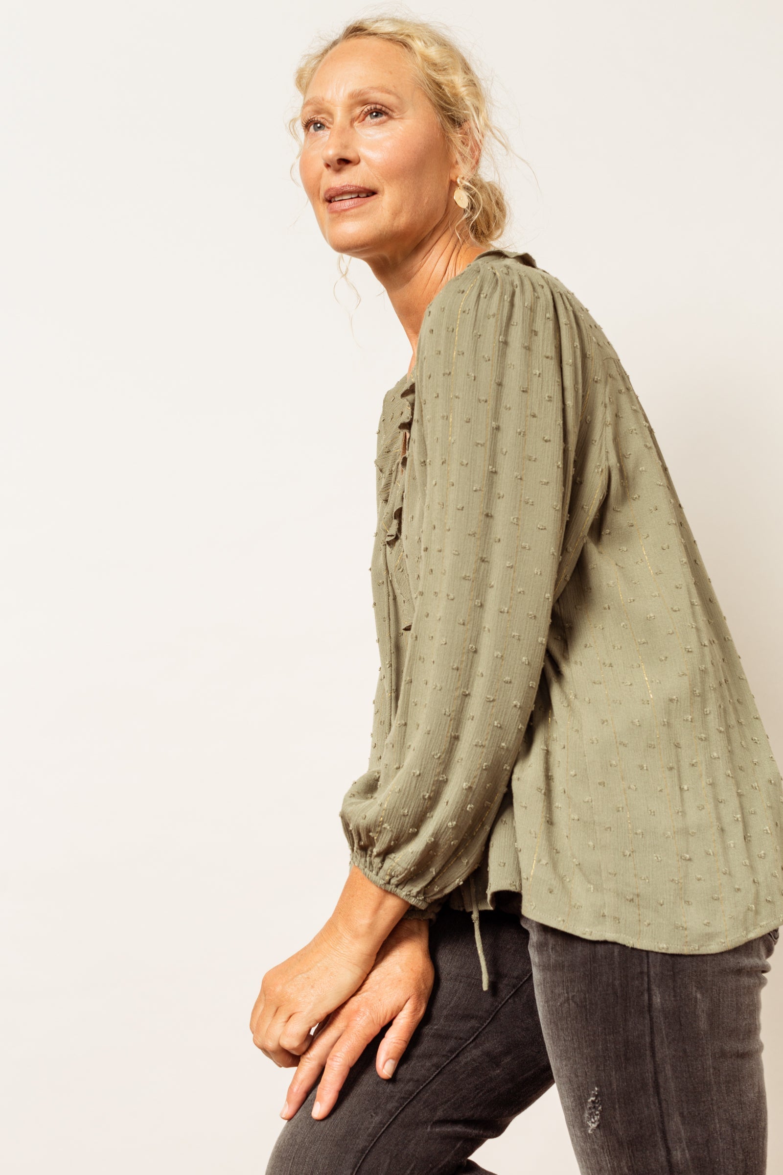 Ethereal Blouse - Moss - Isle of Mine Clothing - Top L/S Dressy