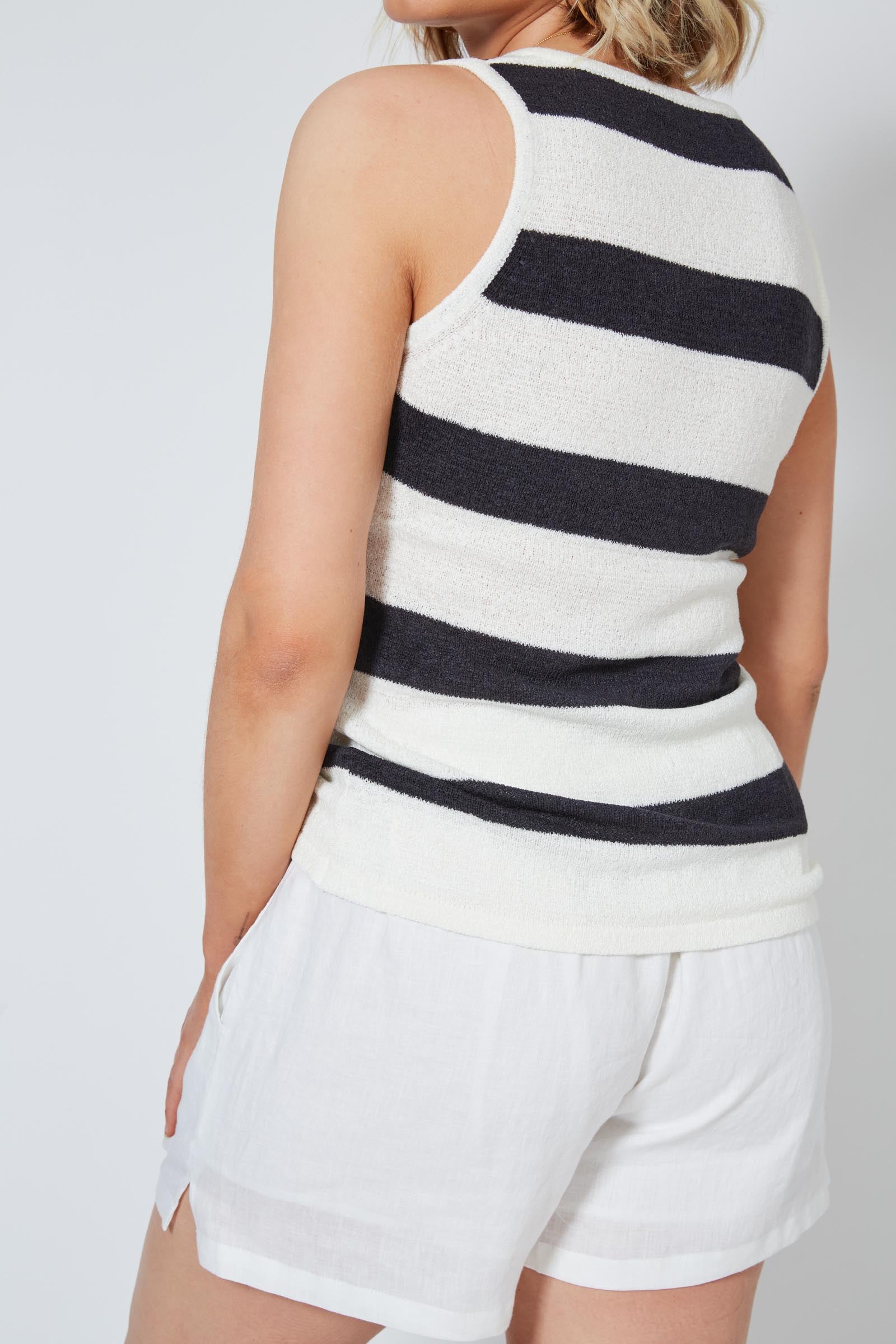 Pala Tank - Indigo - Isle of Mine Clothing - Knit Top Sleeveless