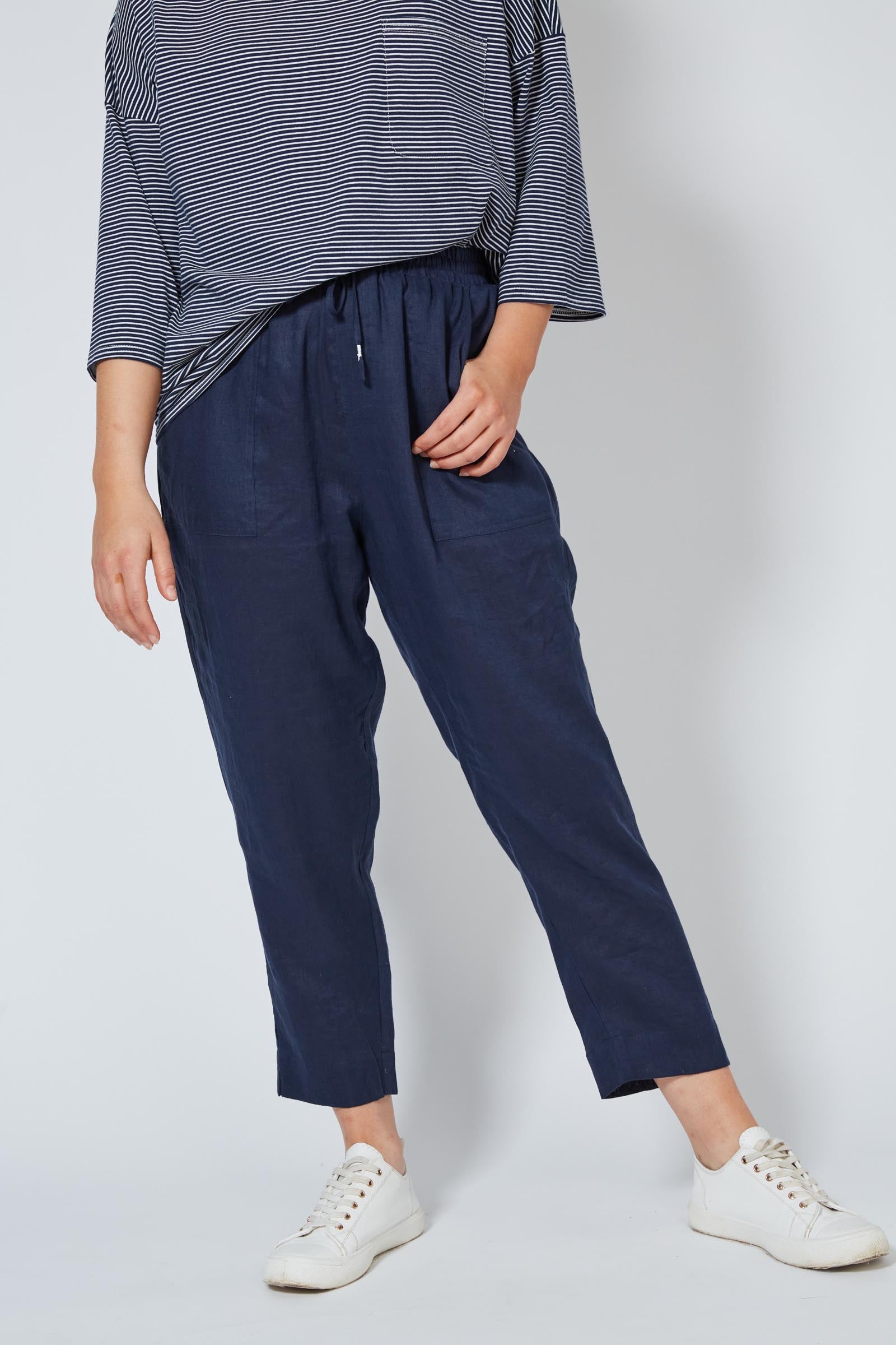 Antillia Relaxed Pant - Indigo - Isle of Mine Clothing - Pant Relaxed Linen