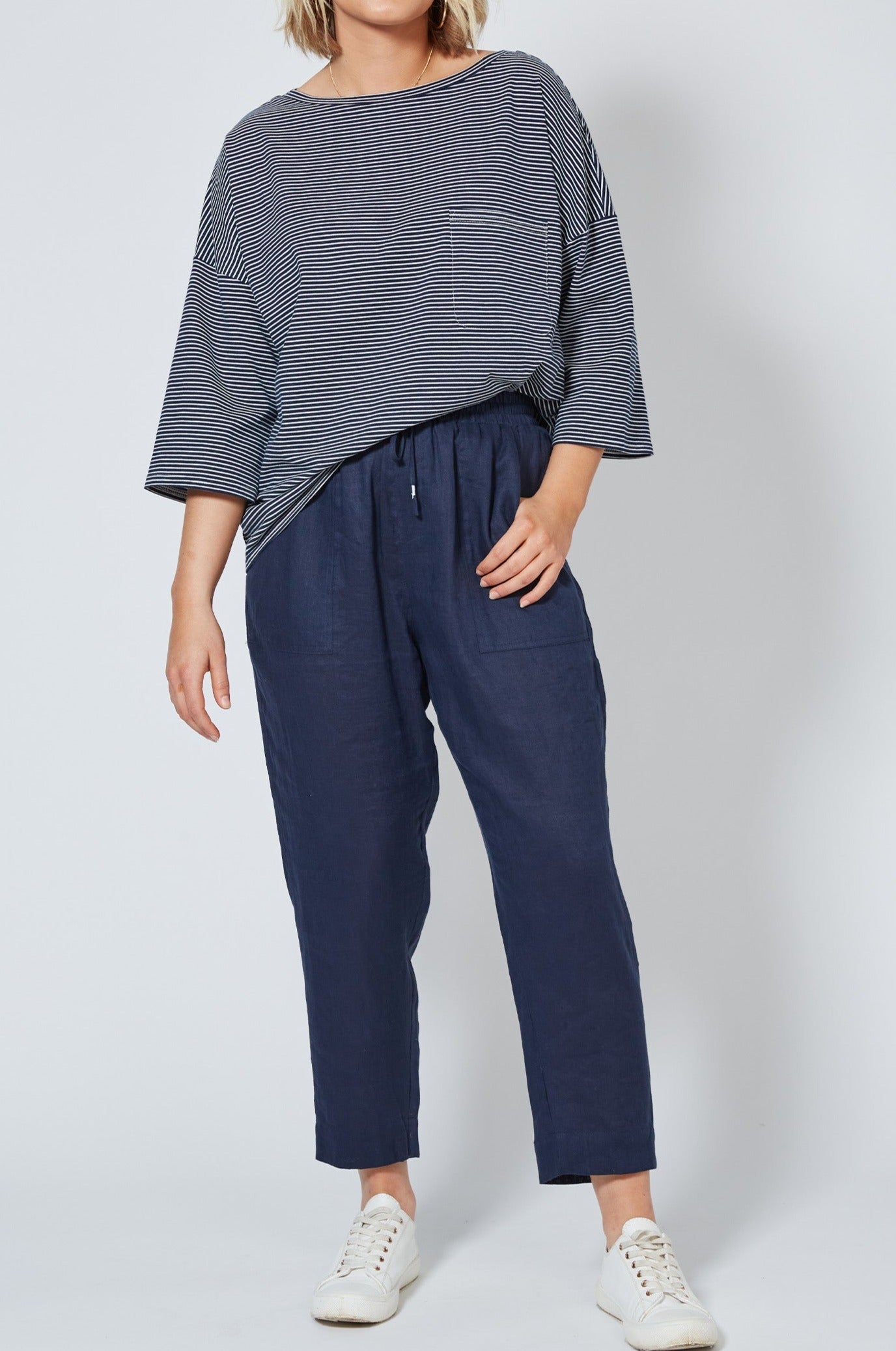 Antillia Relaxed Pant - Indigo - Isle of Mine Clothing - Pant Relaxed Linen