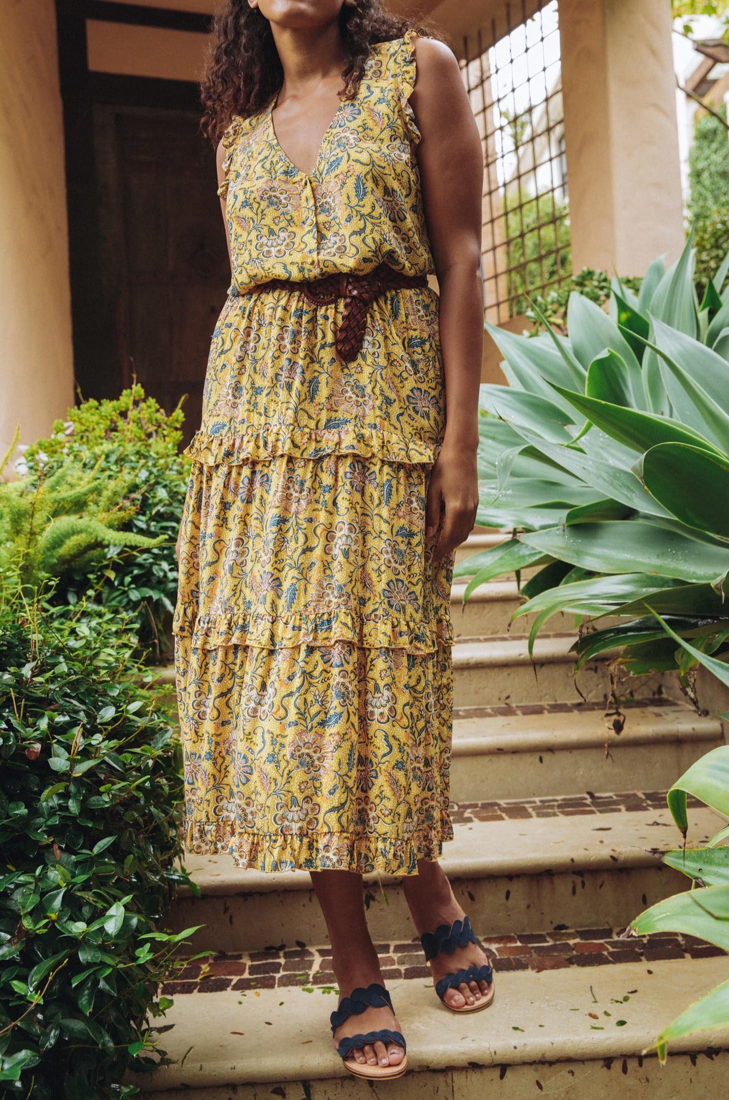 Cascara Frill Skirt - Batik - Isle of Mine Clothing - Skirt Maxi