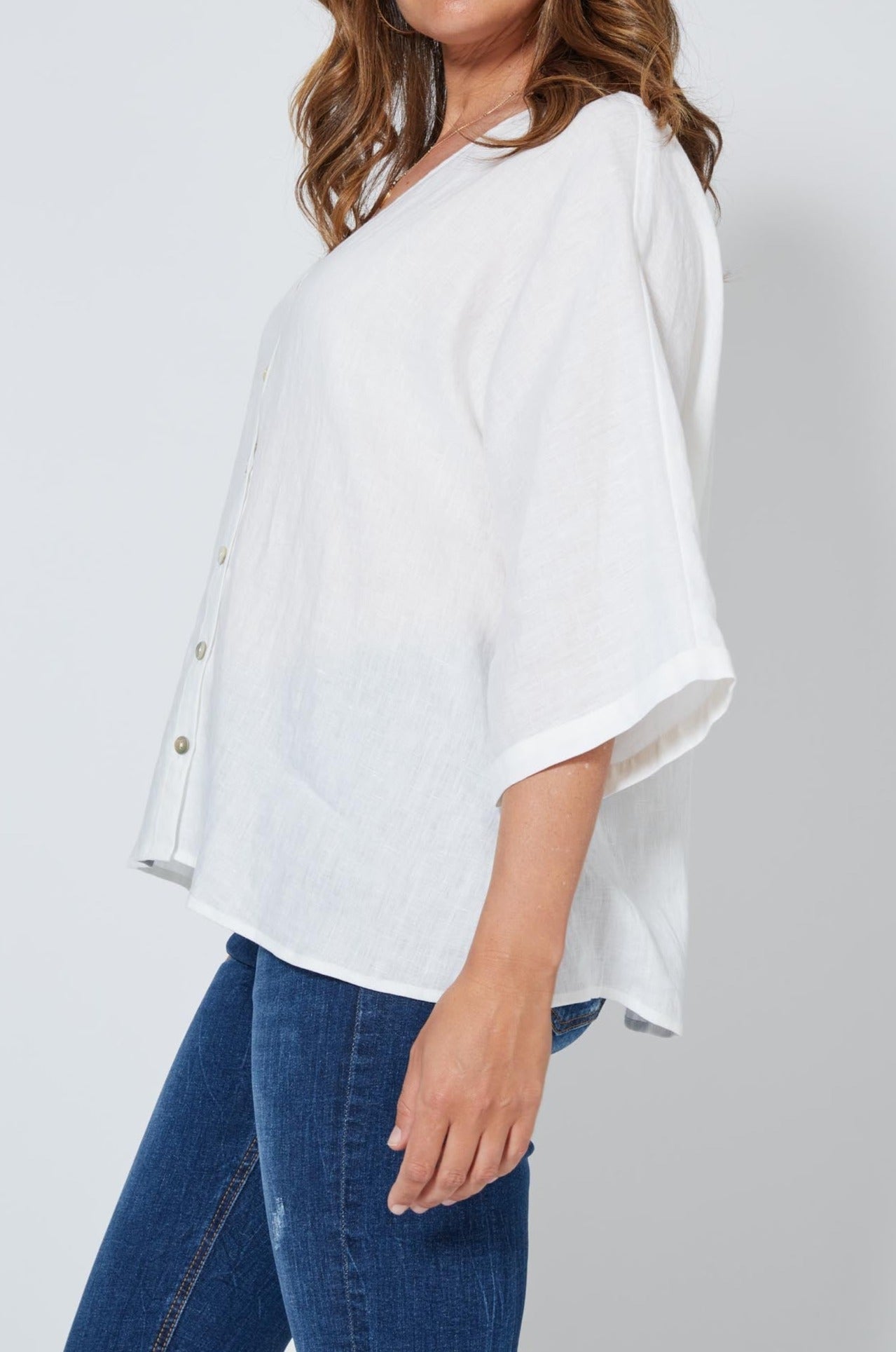 Antillia Top - Imperial - Isle of Mine Clothing - Top S/S Linen One Size
