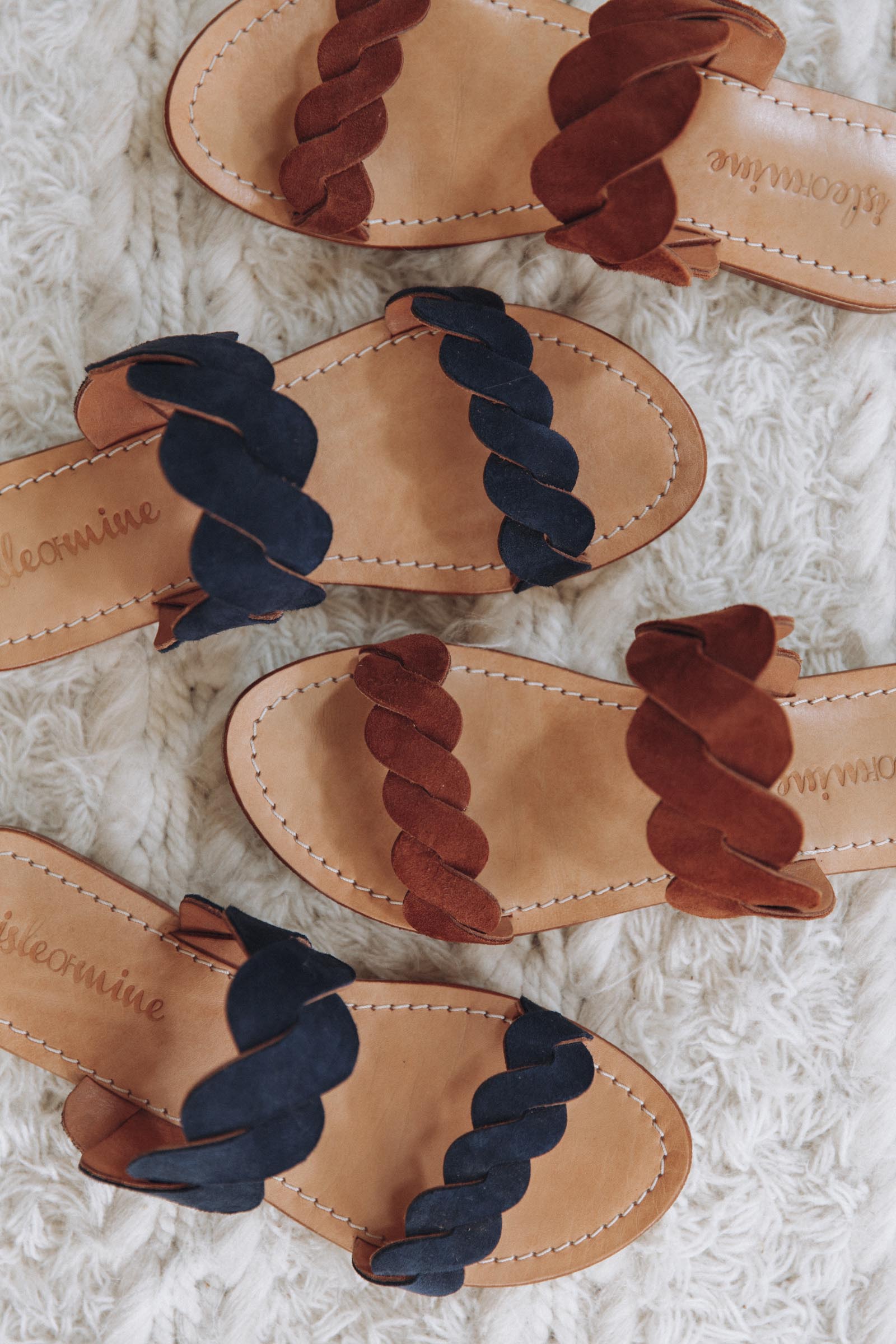 Pala Slide - Navy - Isle of Mine Footwear - Sandals