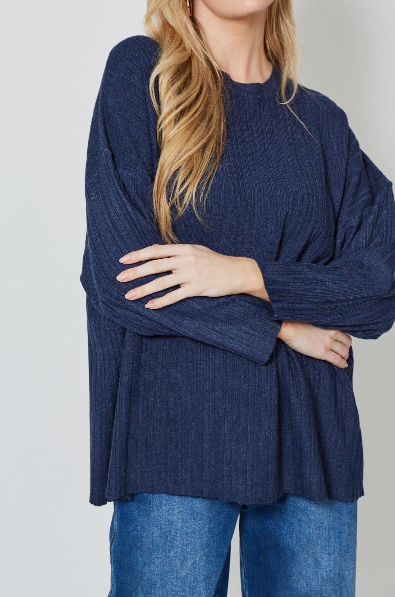 Ines Rib Jumper - Yale - Isle of Mine Clothing - Knit Jumper
