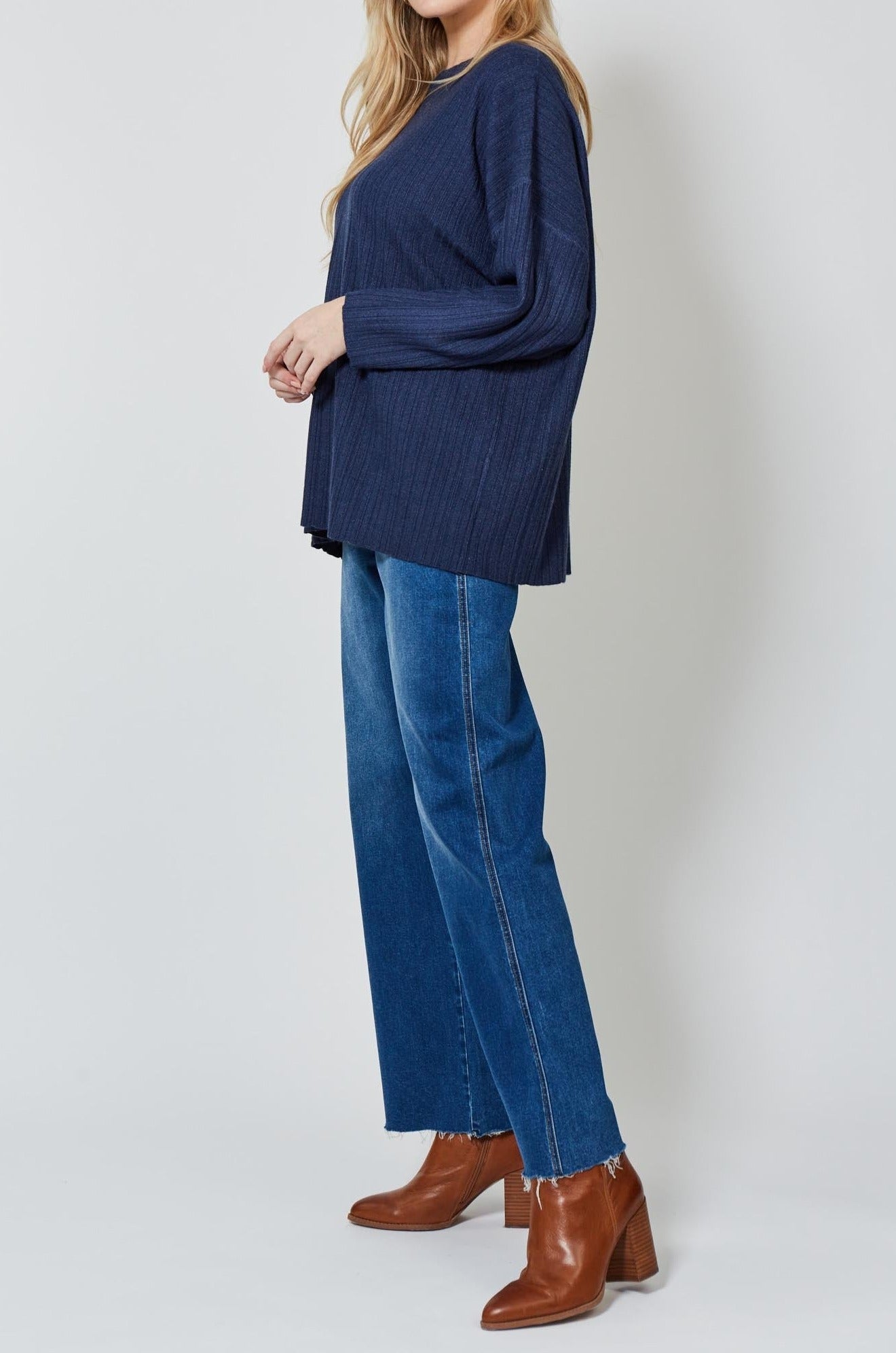 Ines Rib Jumper - Yale - Isle of Mine Clothing - Knit Jumper