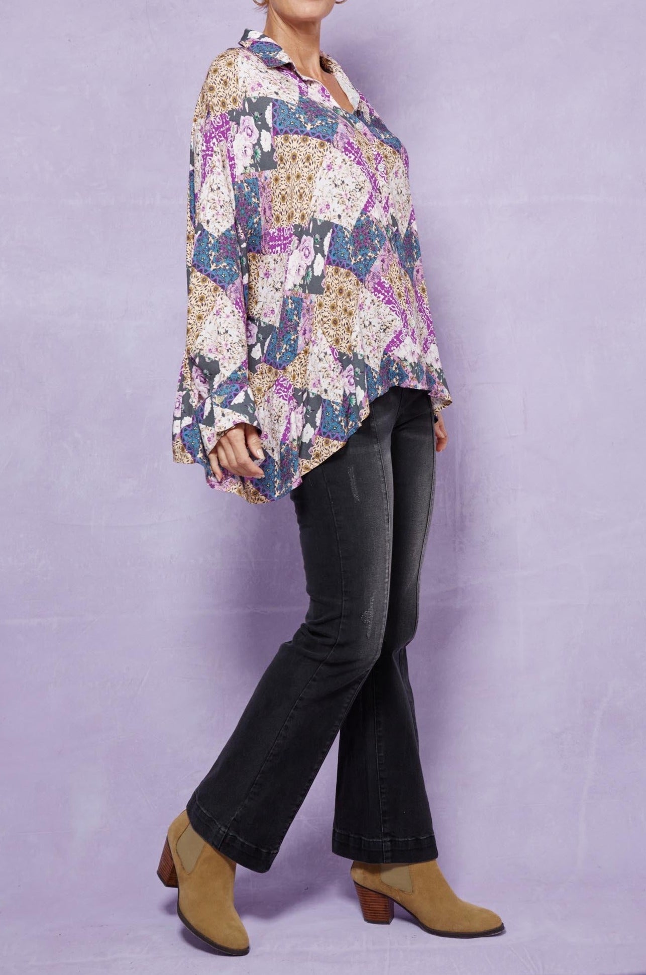Coppola Shirt - Violet Muse - Isle of Mine Clothing - Top L/S
