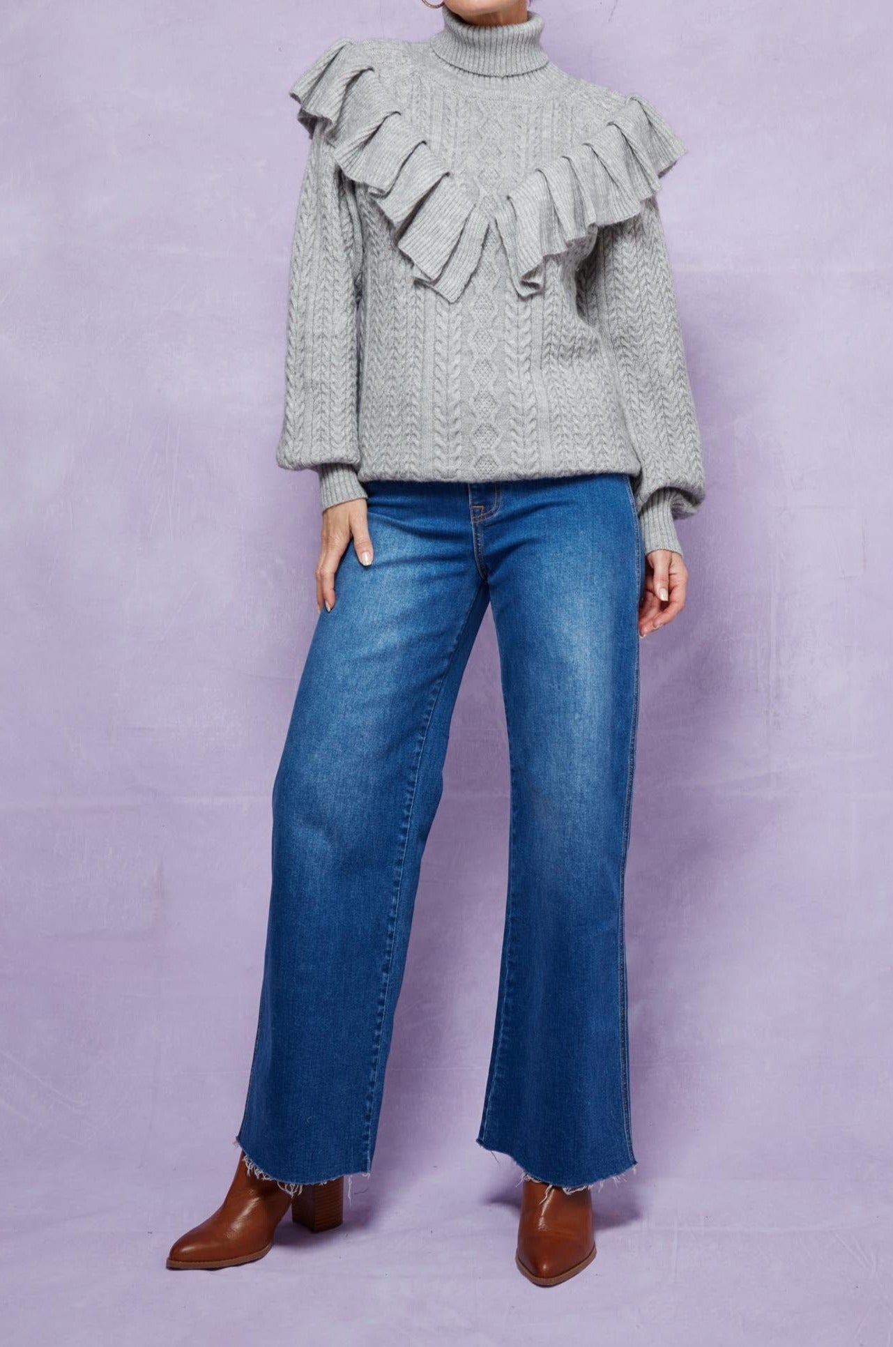 Romy Ruffle Knit - Marle - Isle of Mine Clothing - Knit Jumper