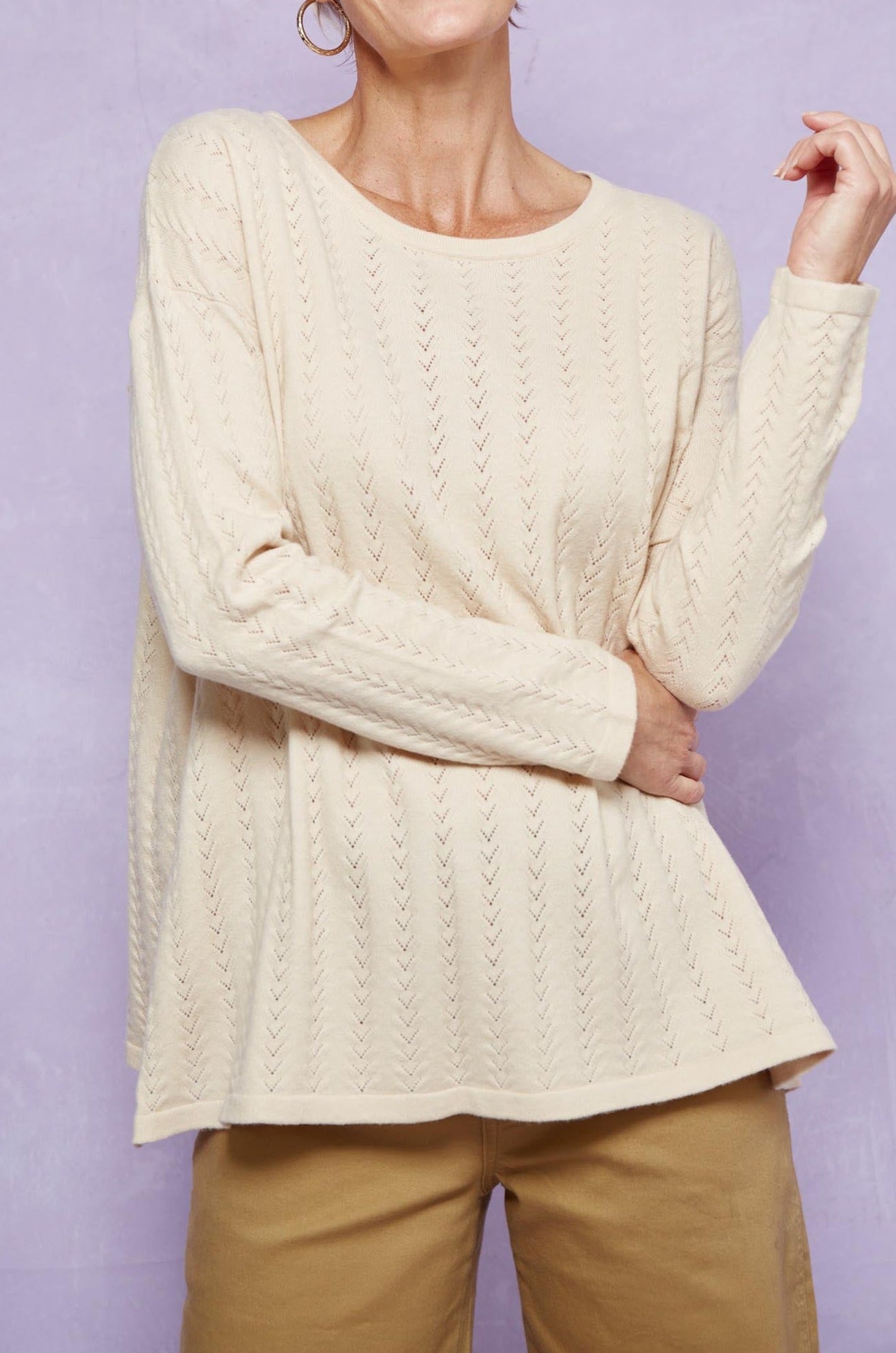 Thalia Jumper - Vanilla - Isle of Mine Clothing - Knit Jumper