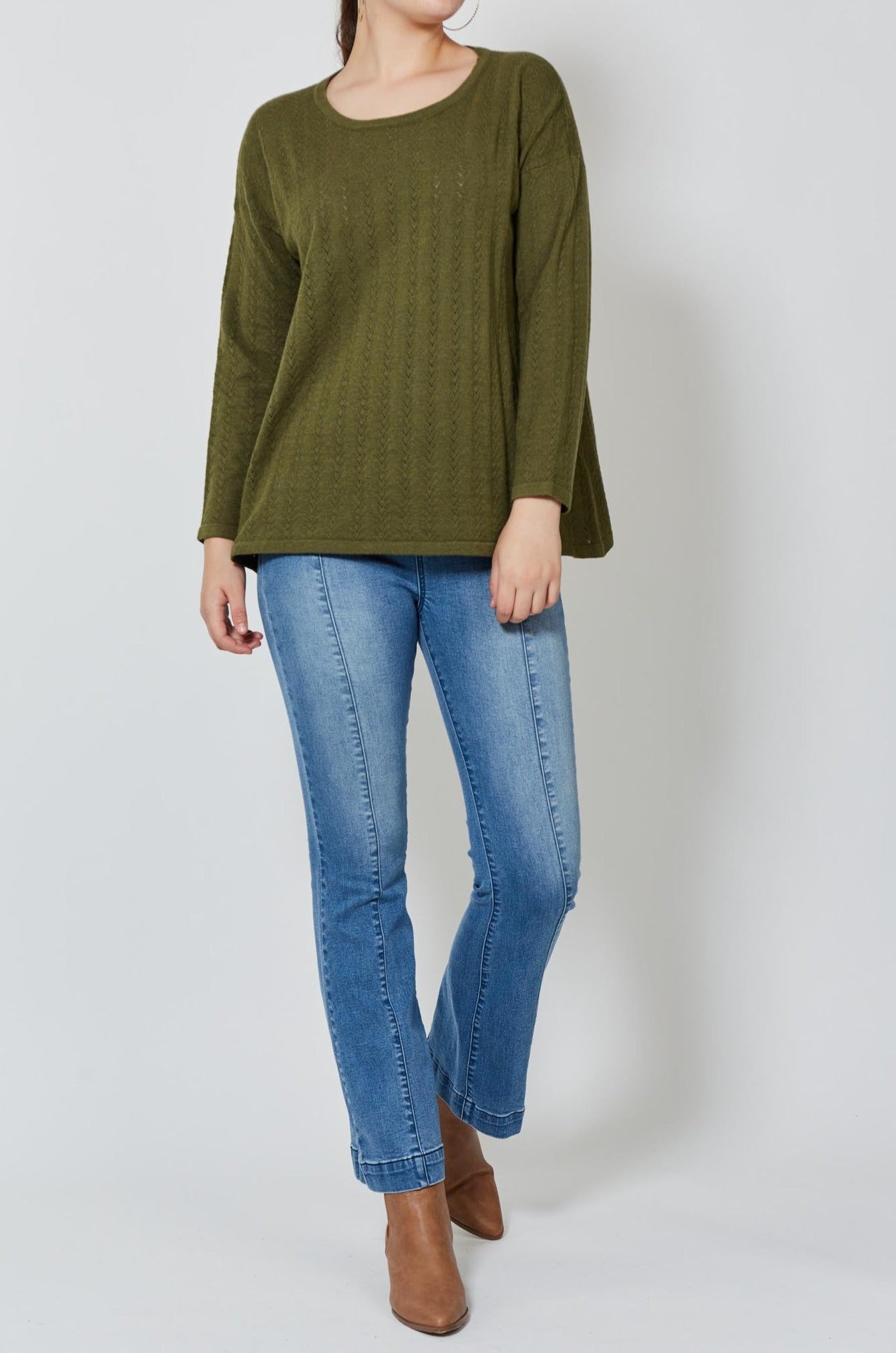 Thalia Jumper - Evergreen - Isle of Mine Clothing - Knit Jumper