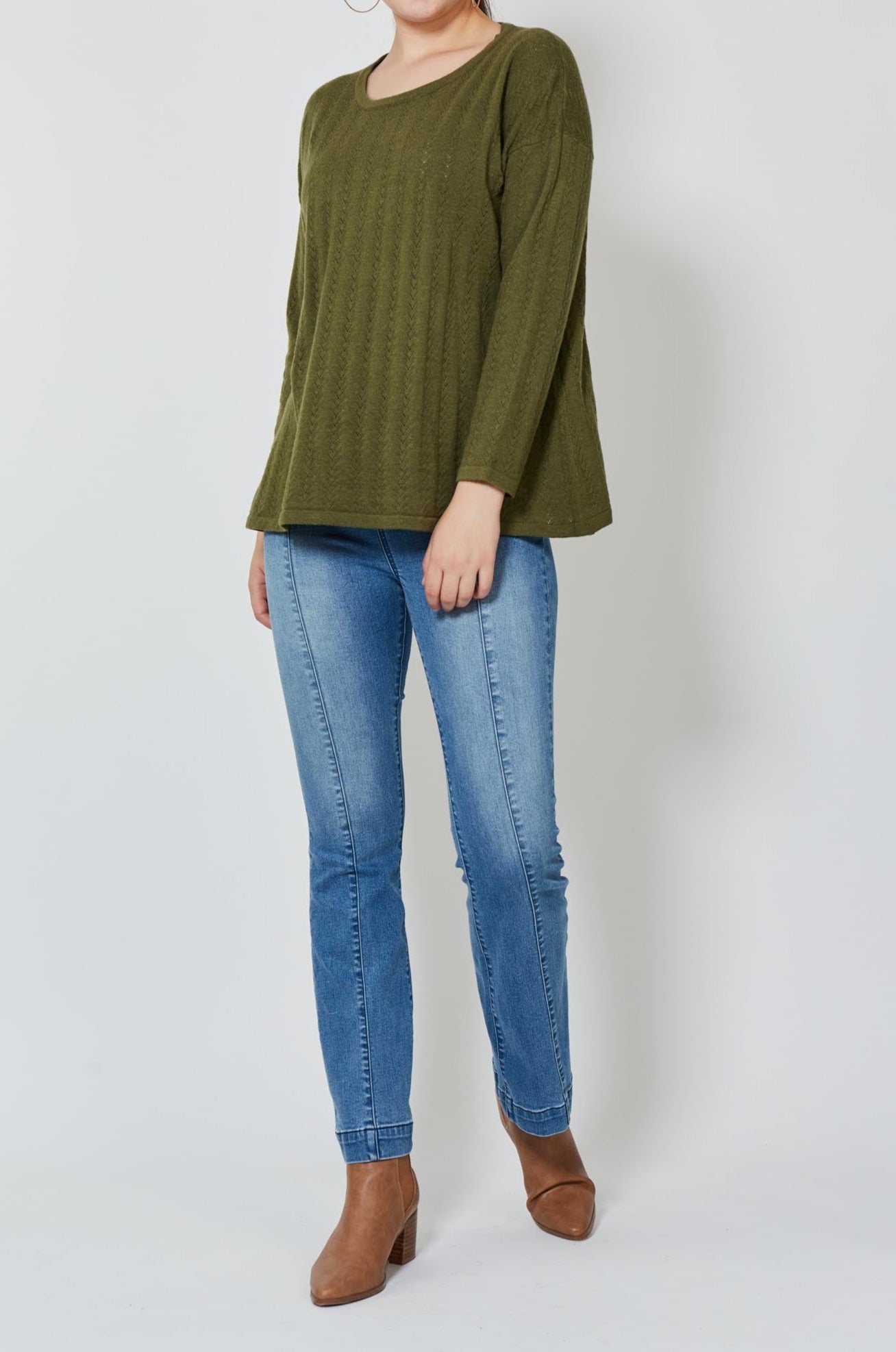 Thalia Jumper - Evergreen - Isle of Mine Clothing - Knit Jumper