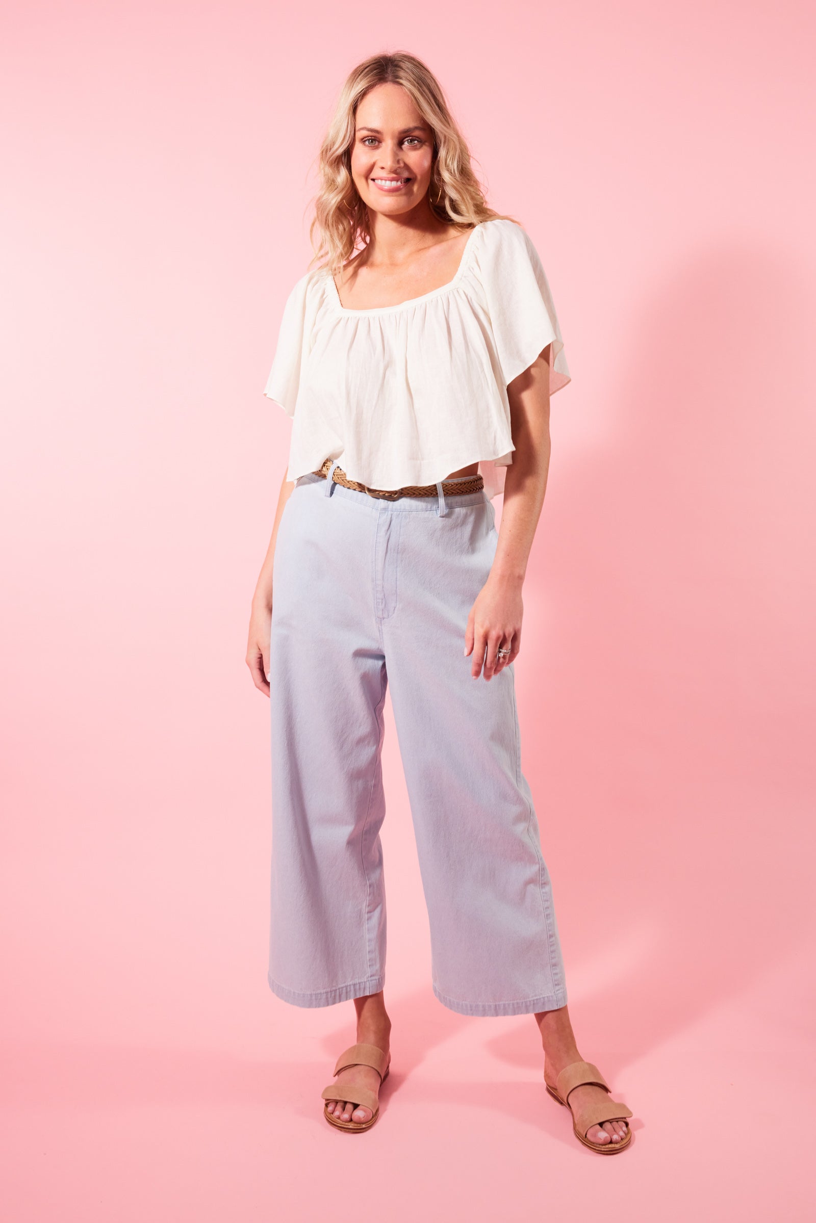 Viola Pant - Breeze - Isle of Mine Clothing - Denim Jean Wide Leg