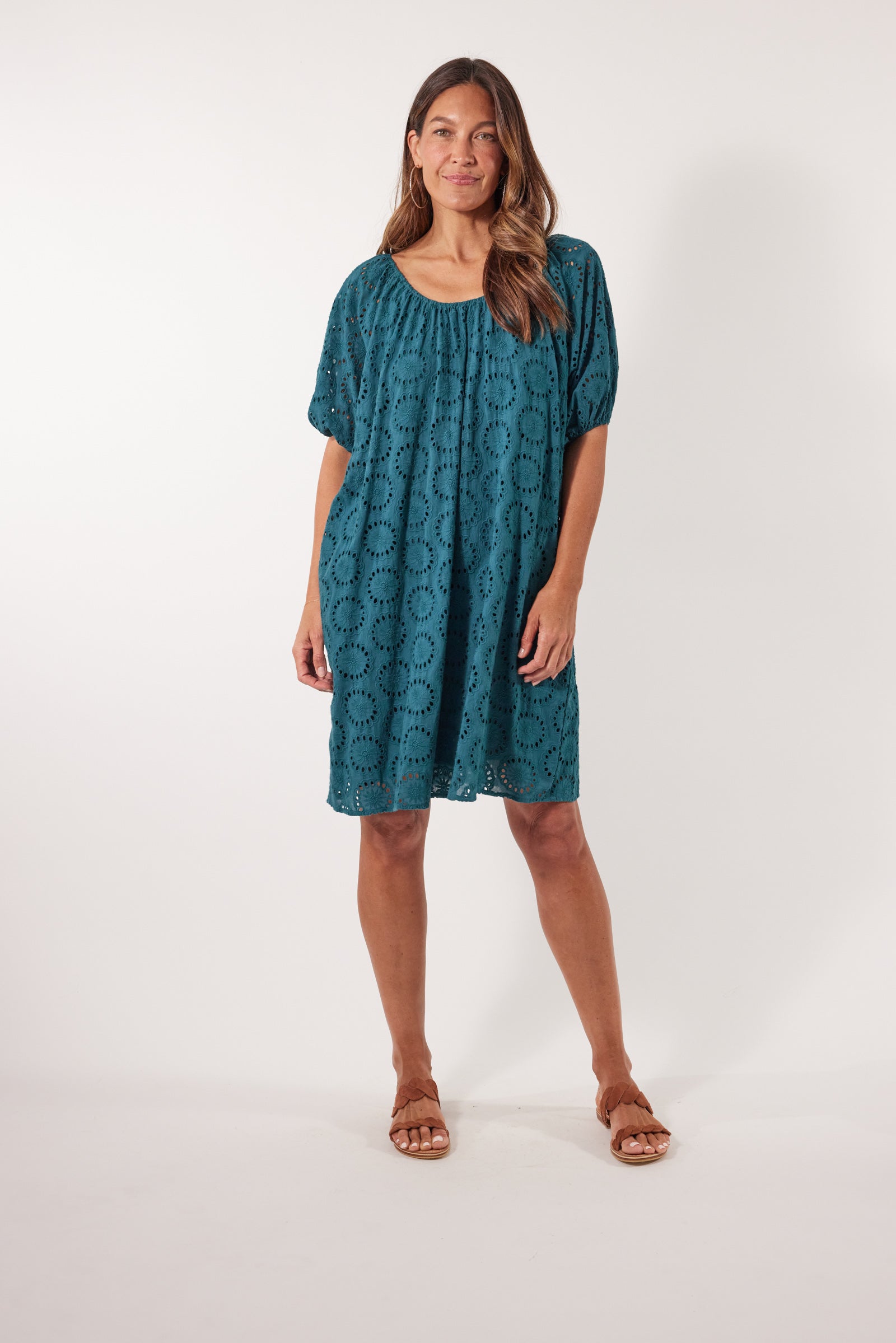 Parterre Dress - Teal - Isle of Mine Clothing - Dress Mid