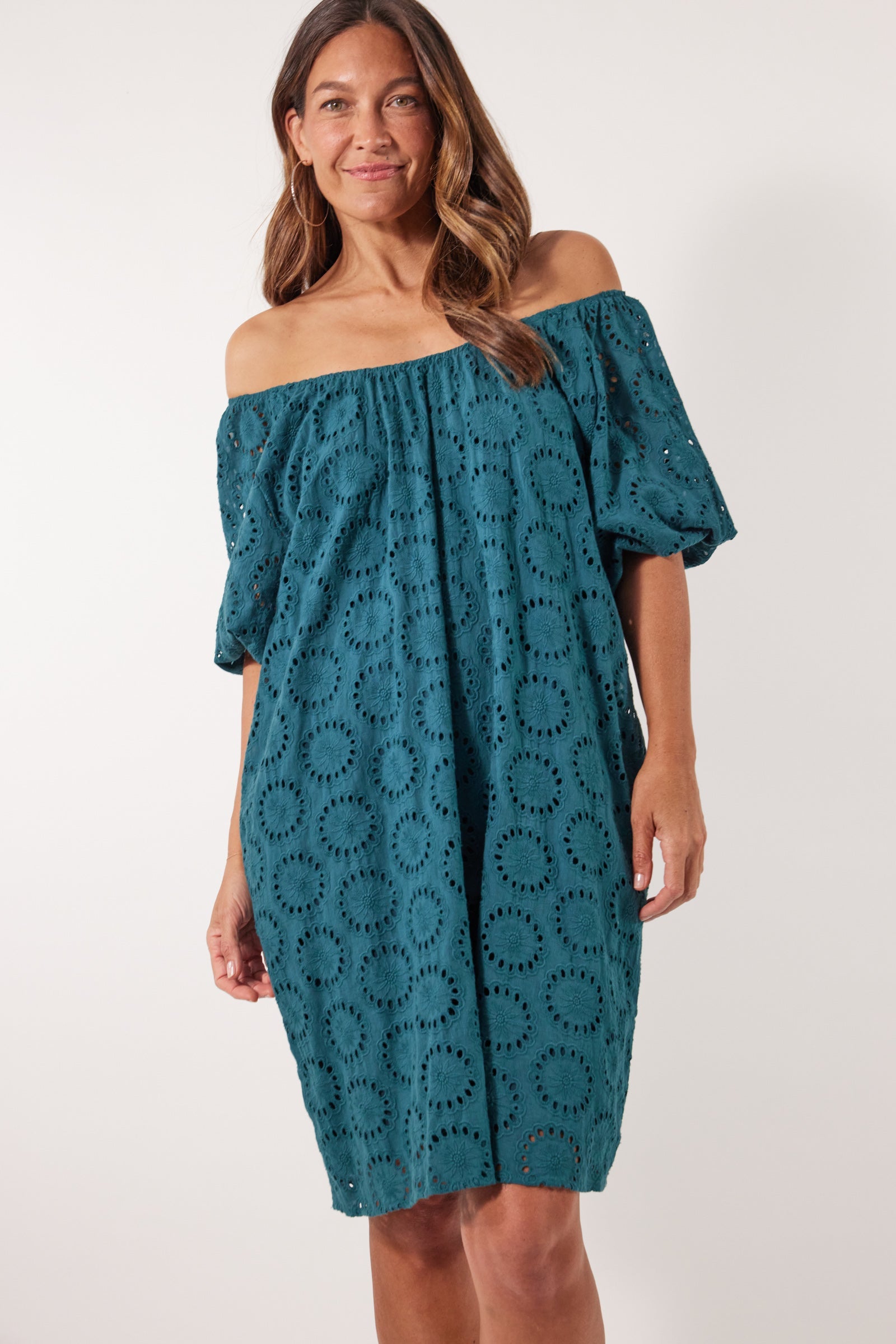 Parterre Dress - Teal - Isle of Mine Clothing - Dress Mid