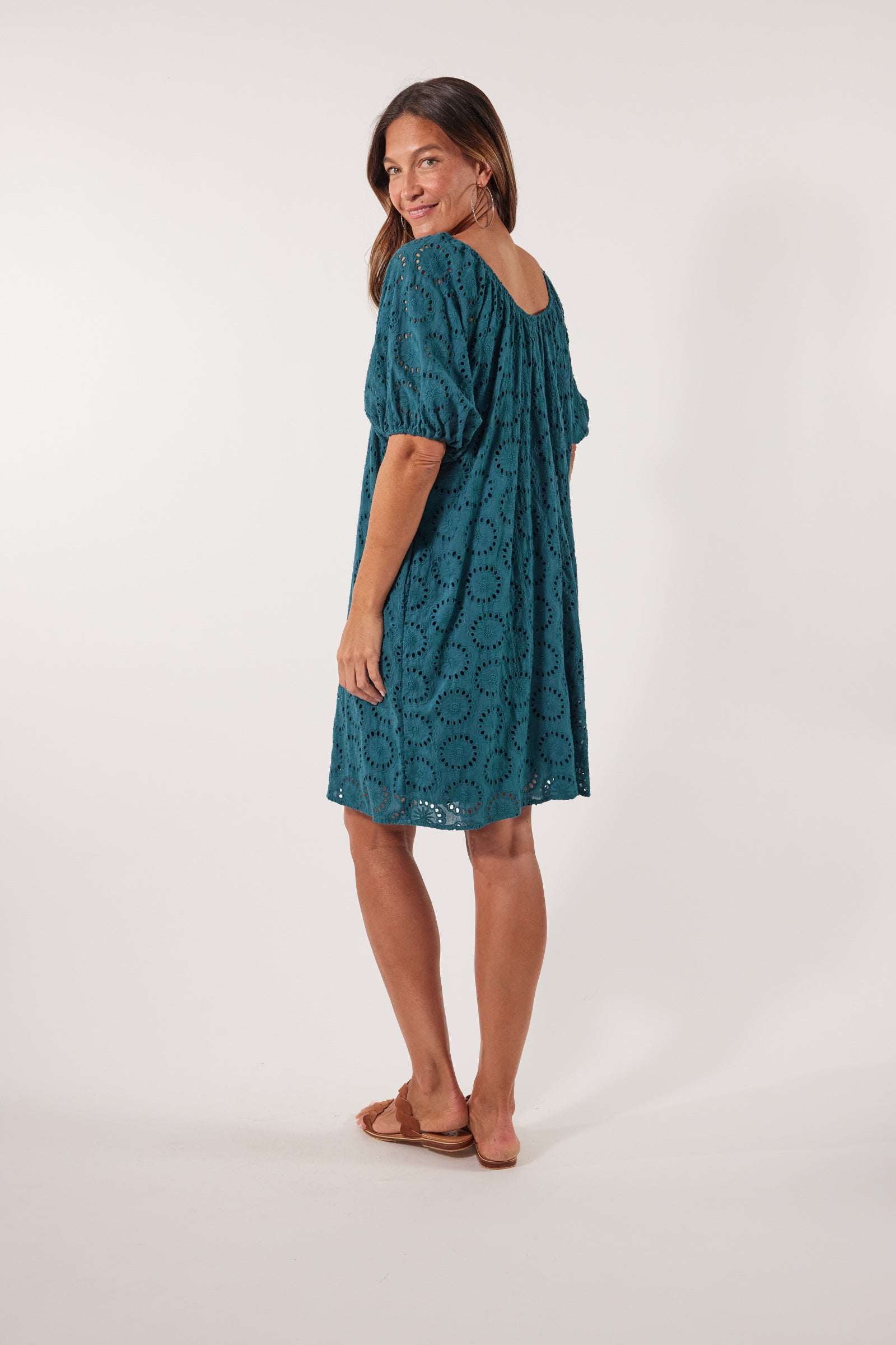 Parterre Dress - Teal - Isle of Mine Clothing - Dress Mid