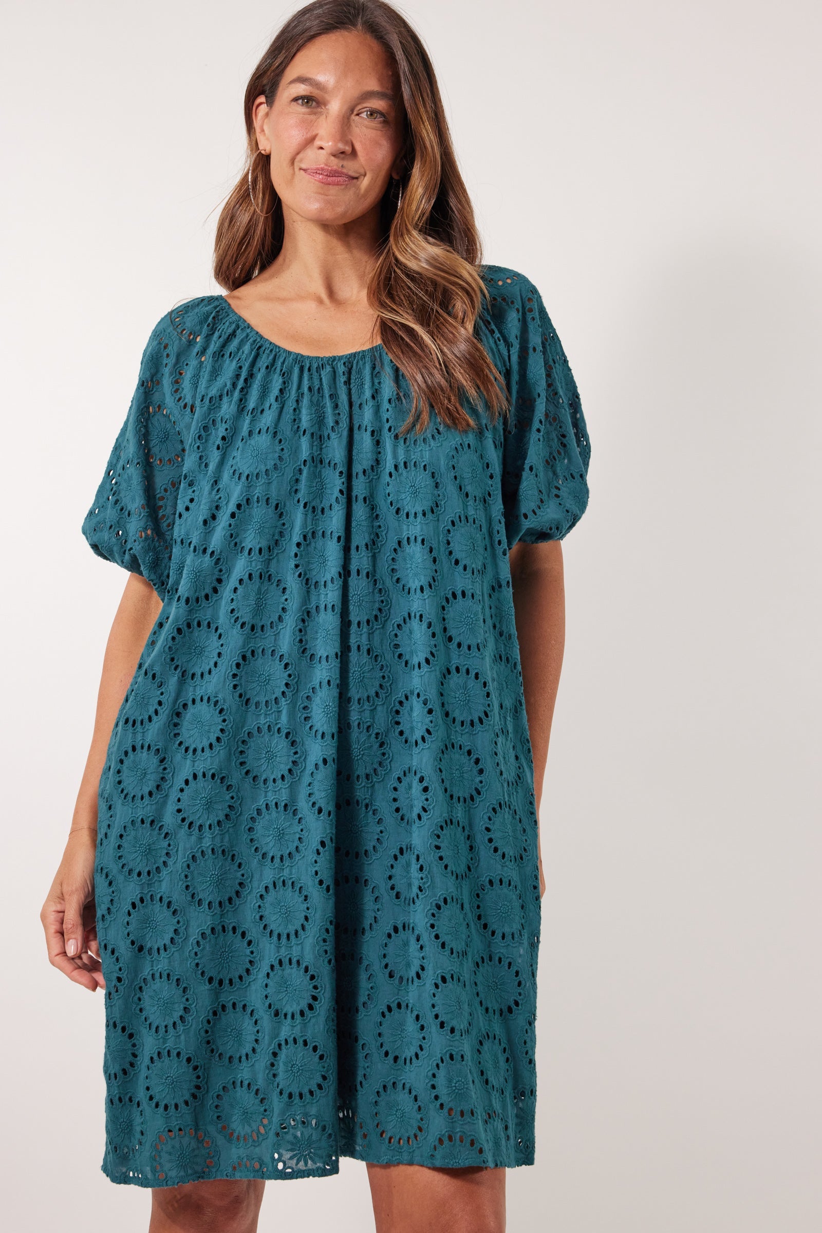 Parterre Dress - Teal - Isle of Mine Clothing - Dress Mid