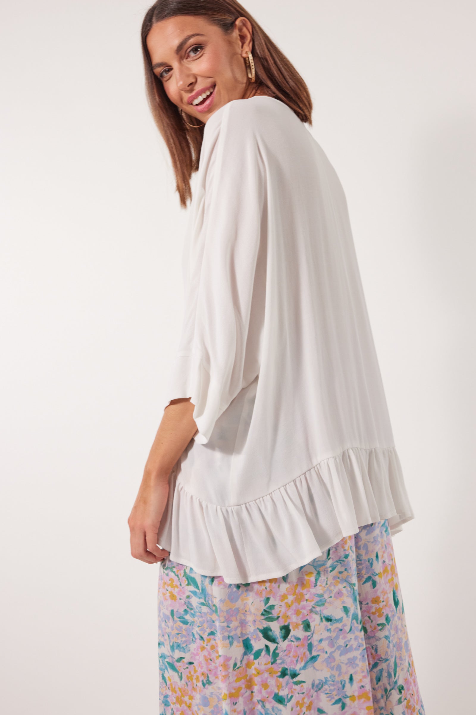 Botanical V Relax Top - Lotus - Isle of Mine Clothing - Top 3/4 Sleeve