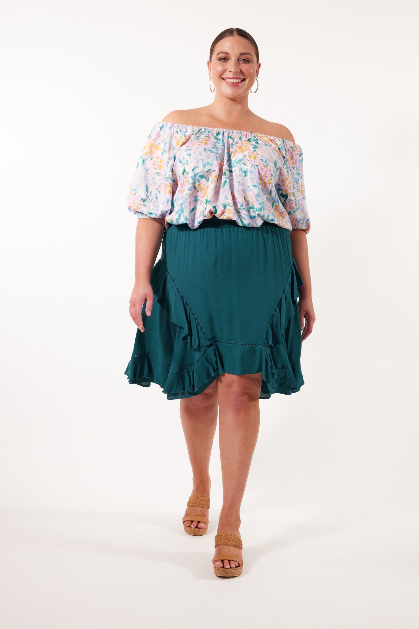 Botanical Relax Top - Salt Hydrangea - Isle of Mine Clothing - Top S/S One Size