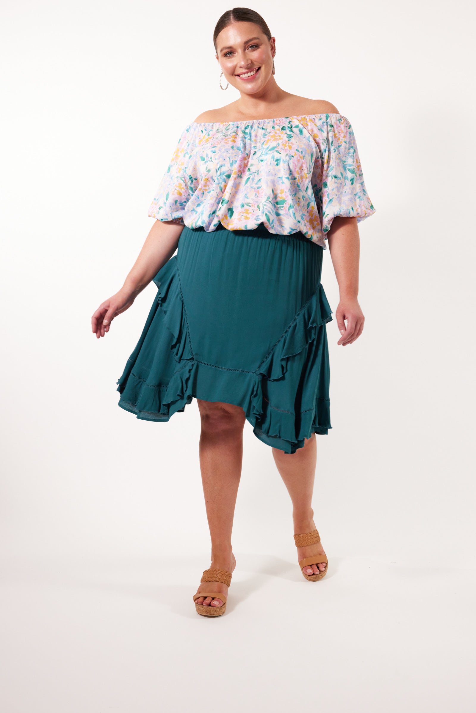 Botanical Relax Top - Salt Hydrangea - Isle of Mine Clothing - Top S/S One Size