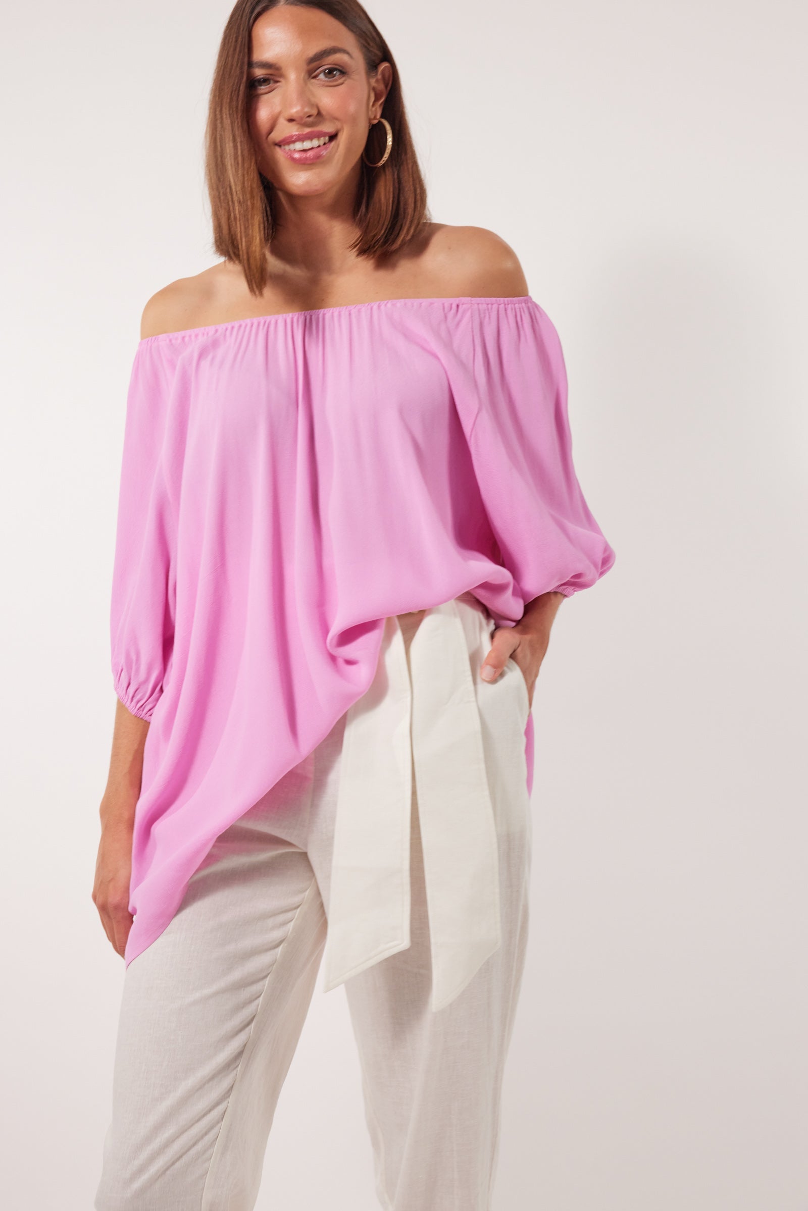 Botanical Relax Top - Peony - Isle of Mine Clothing - Top S/S One Size