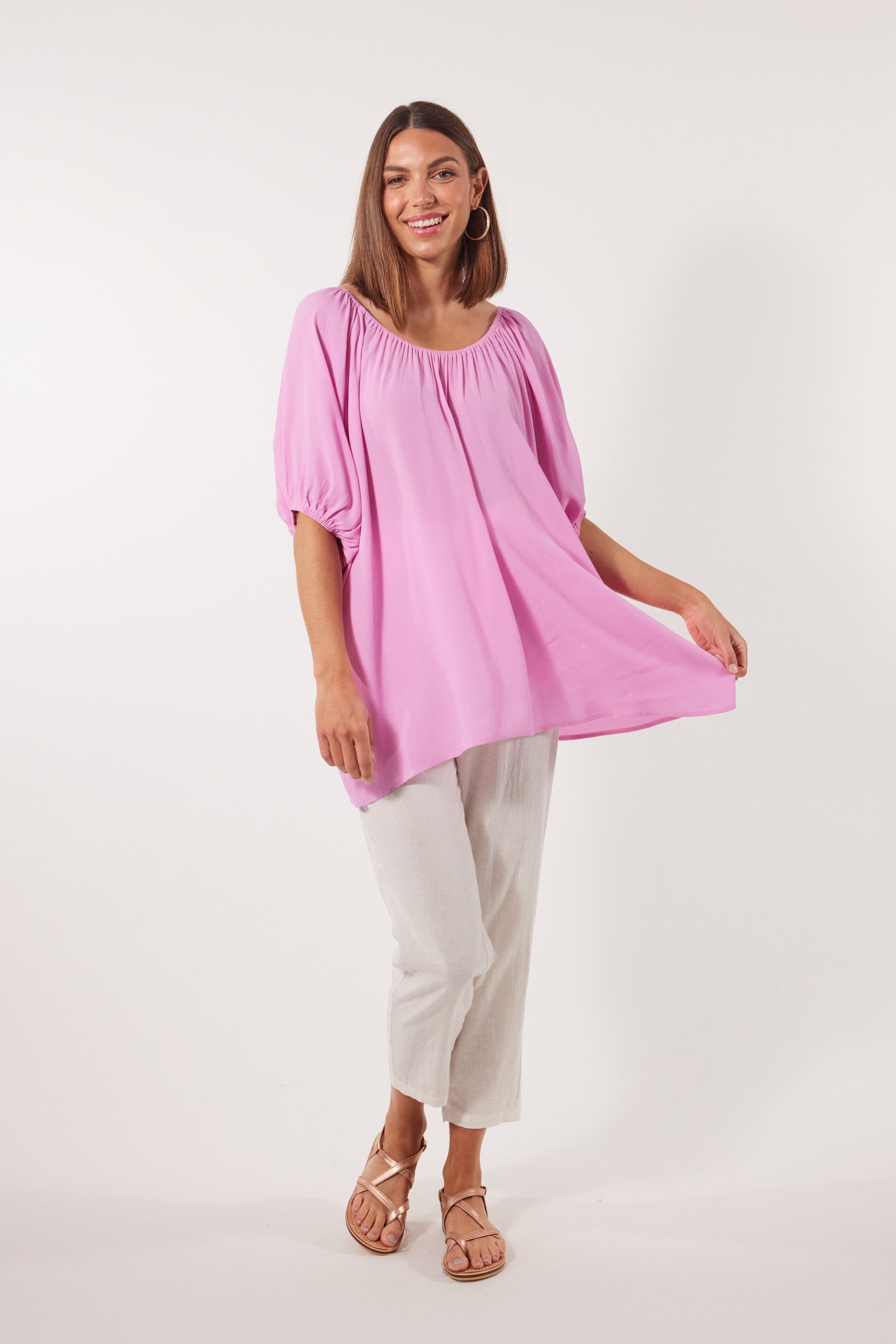Botanical Relax Top - Peony - Isle of Mine Clothing - Top S/S One Size
