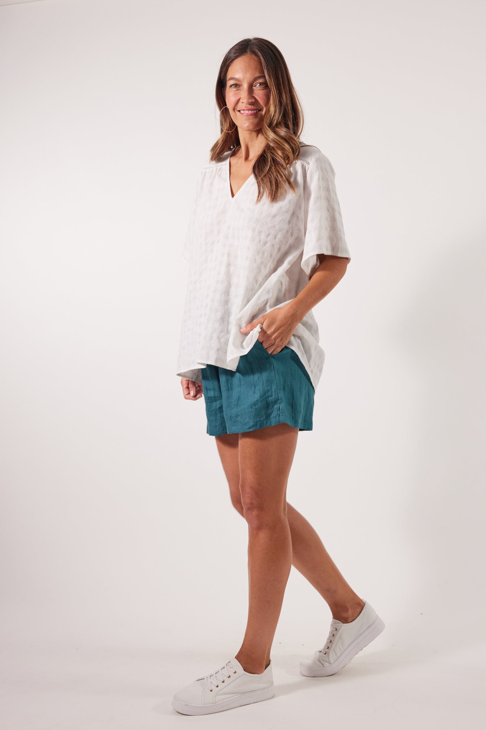 Alfresco Top - Lotus - Isle of Mine Clothing - Top S/S Linen One Size