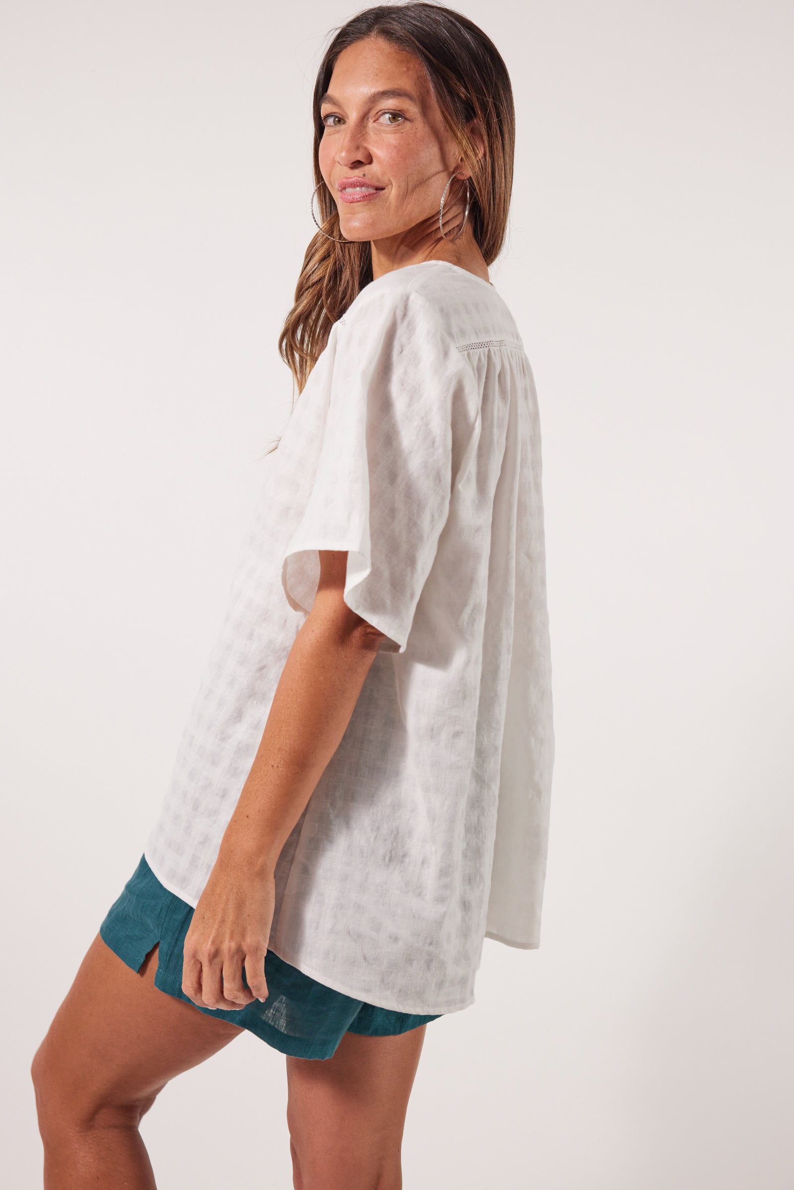 Alfresco Top - Lotus - Isle of Mine Clothing - Top S/S Linen One Size
