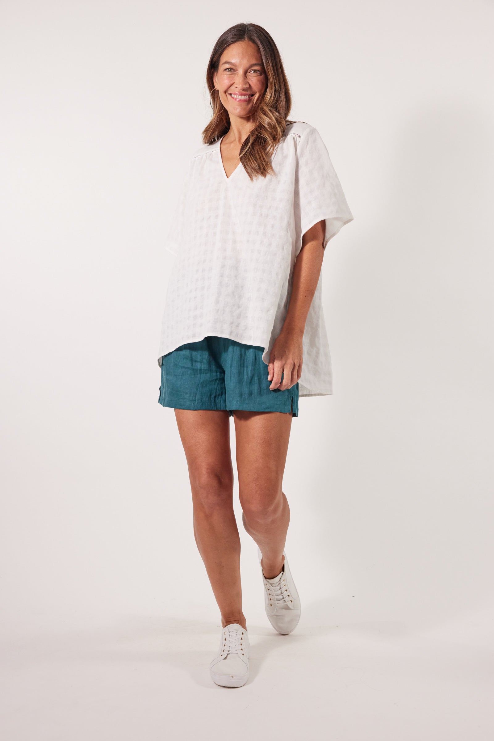 Alfresco Top - Lotus - Isle of Mine Clothing - Top S/S Linen One Size