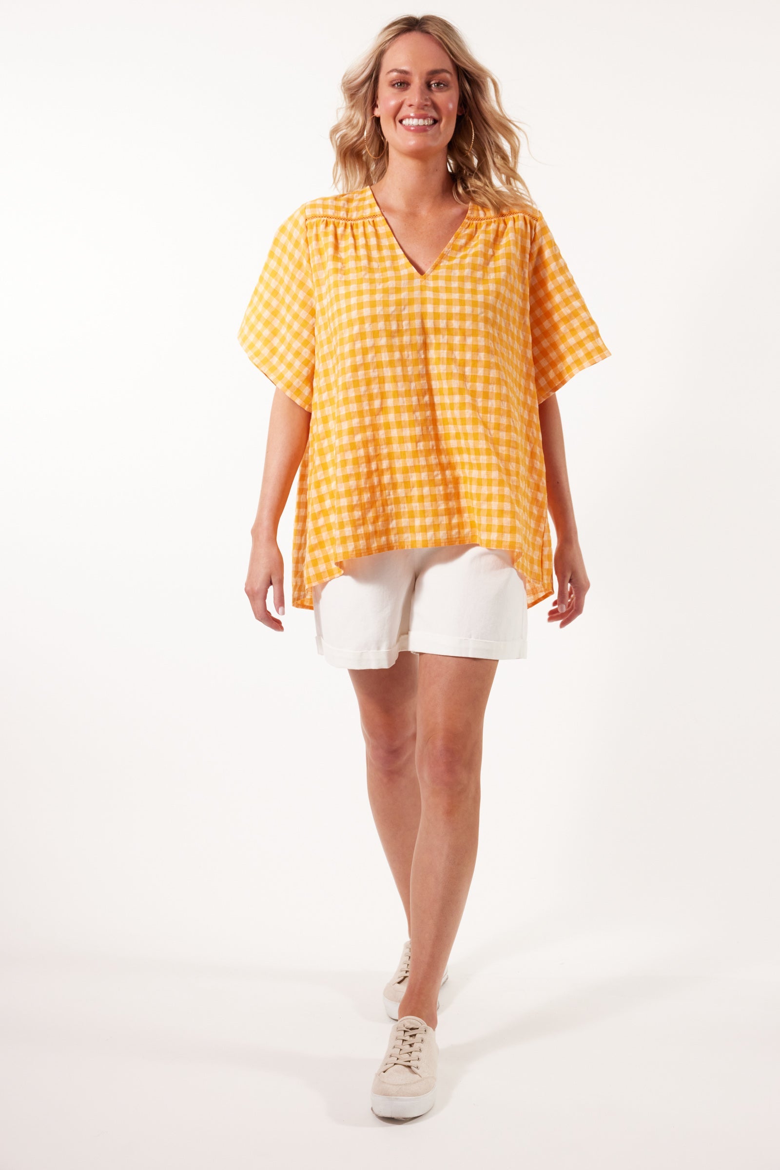 Alfresco Top - Sunrise - Isle of Mine Clothing - Top S/S Linen One Size