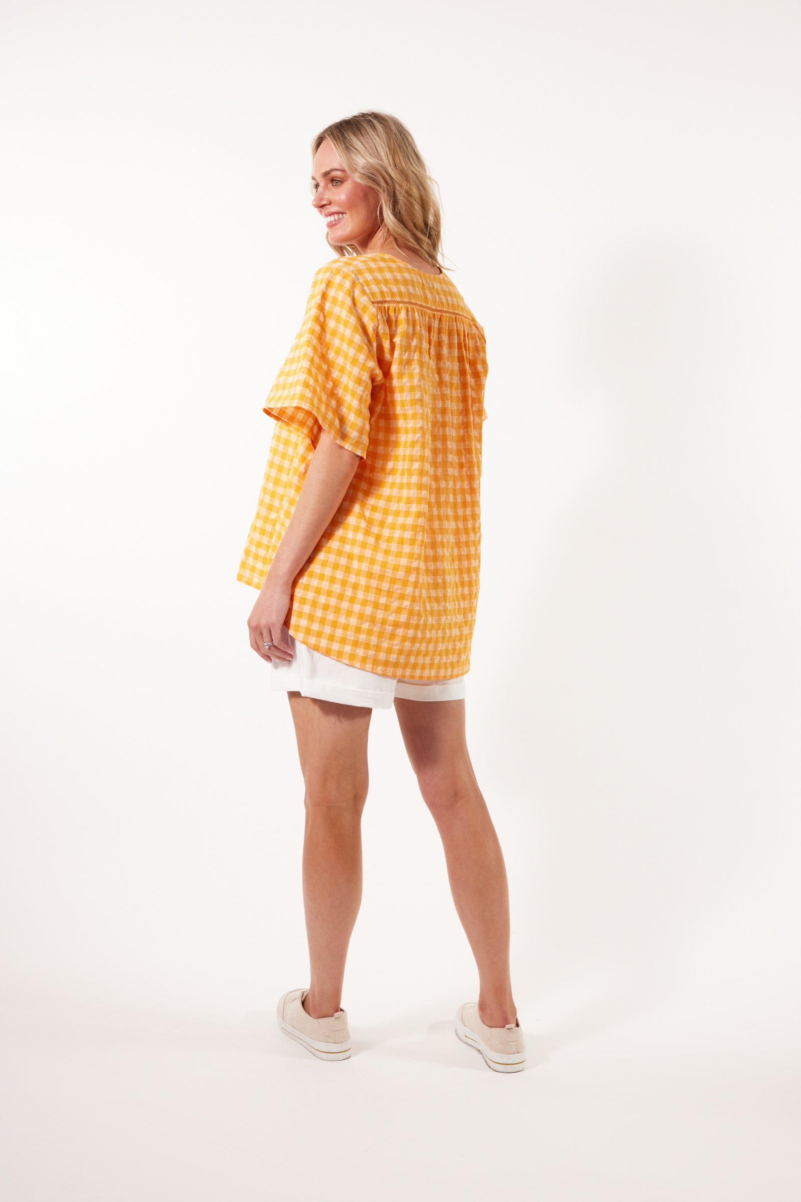 Alfresco Top - Sunrise - Isle of Mine Clothing - Top S/S Linen One Size