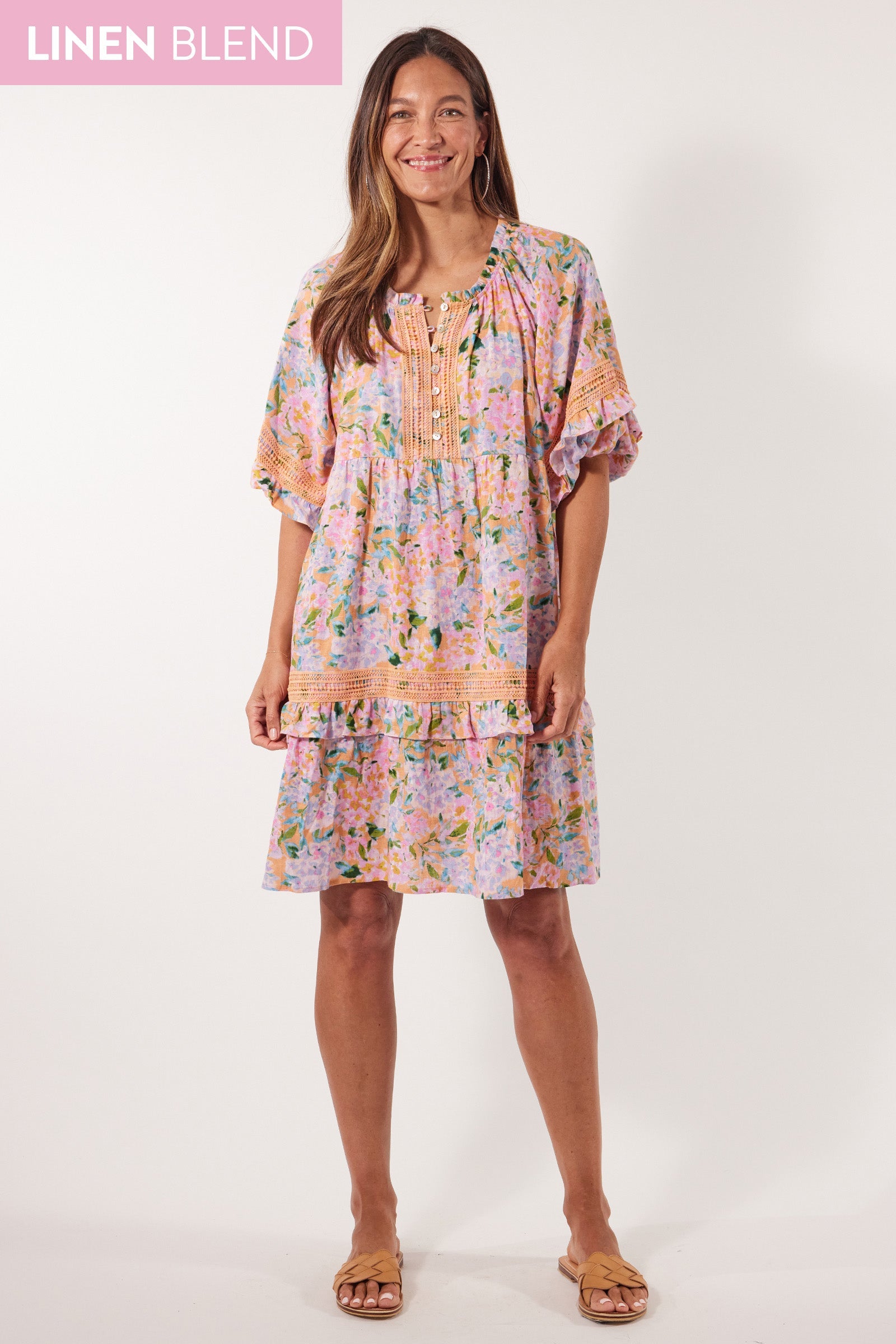 Flora Lace Dress Sunset Hydrangea