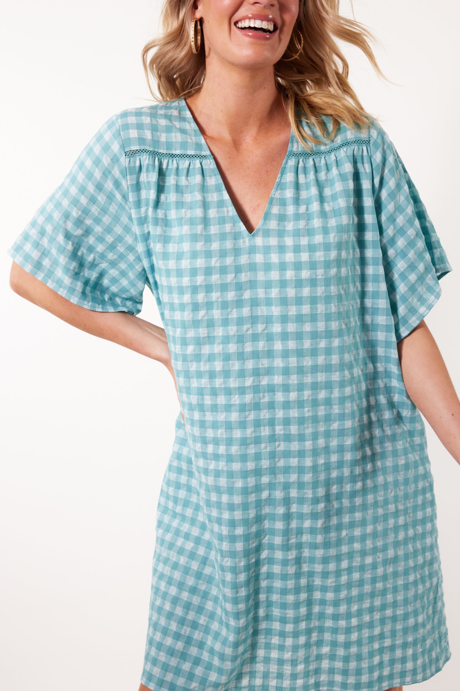 Alfresco Dress - Haze - Isle of Mine Clothing - Dress Mini Linen One Size