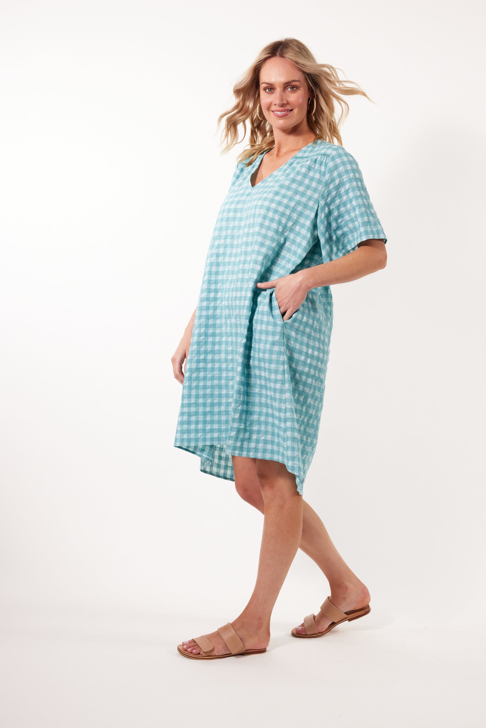 Alfresco Dress - Haze - Isle of Mine Clothing - Dress Mini Linen One Size