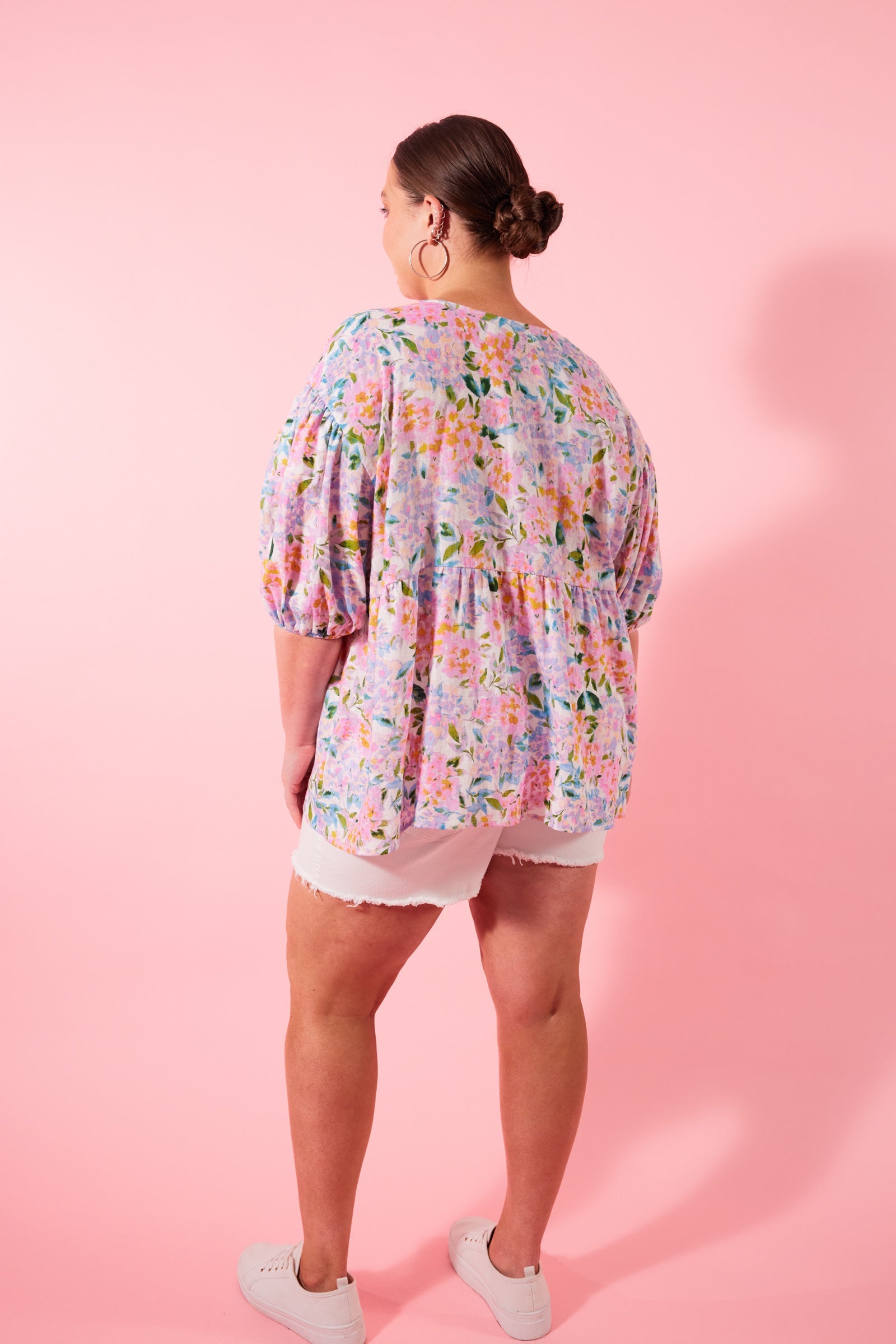 Flora Relax Top - Salt Hydrangea - Isle of Mine Clothing - Top S/S One Size