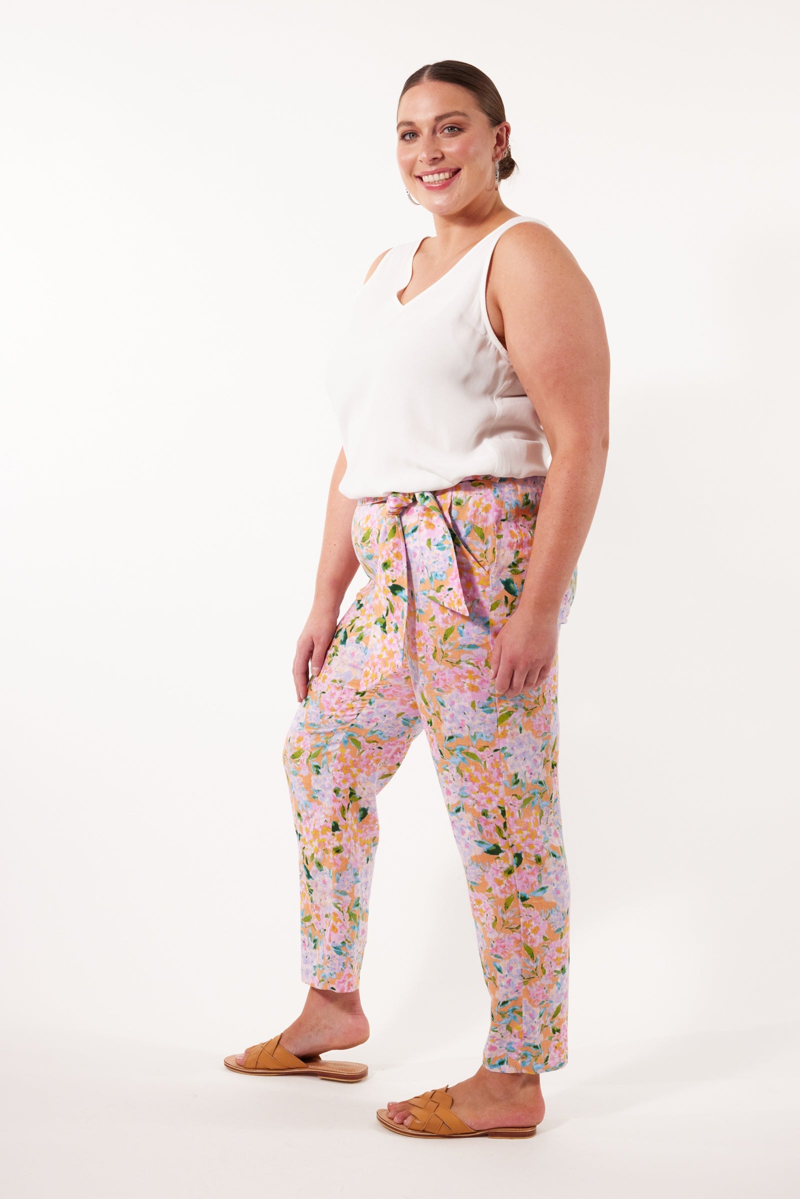 Flora Pant - Sunset Hydrangea - Isle of Mine Clothing - Pant Relaxed