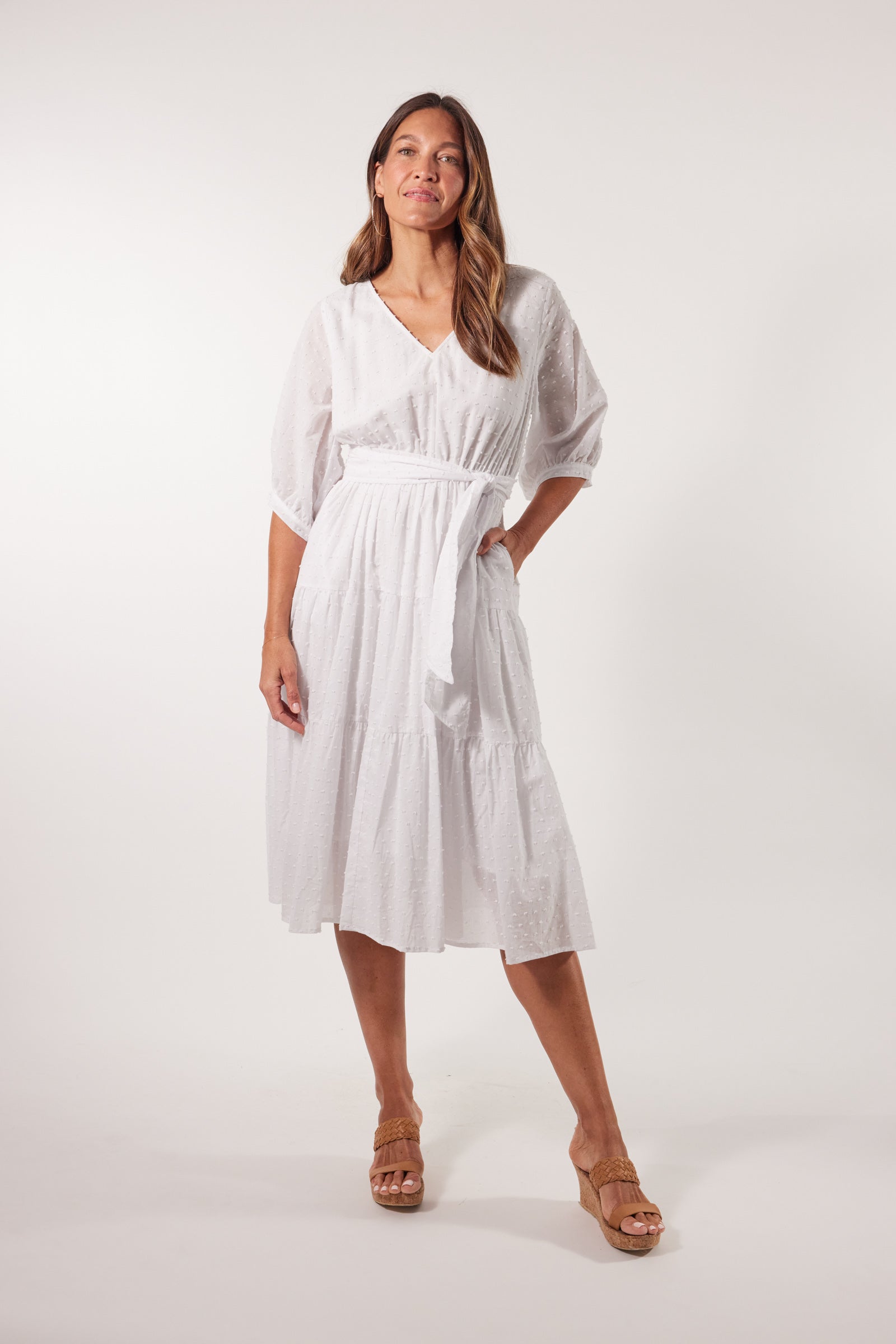 Soiree Tie Dress - Lotus - Isle of Mine Clothing - Dress Mid