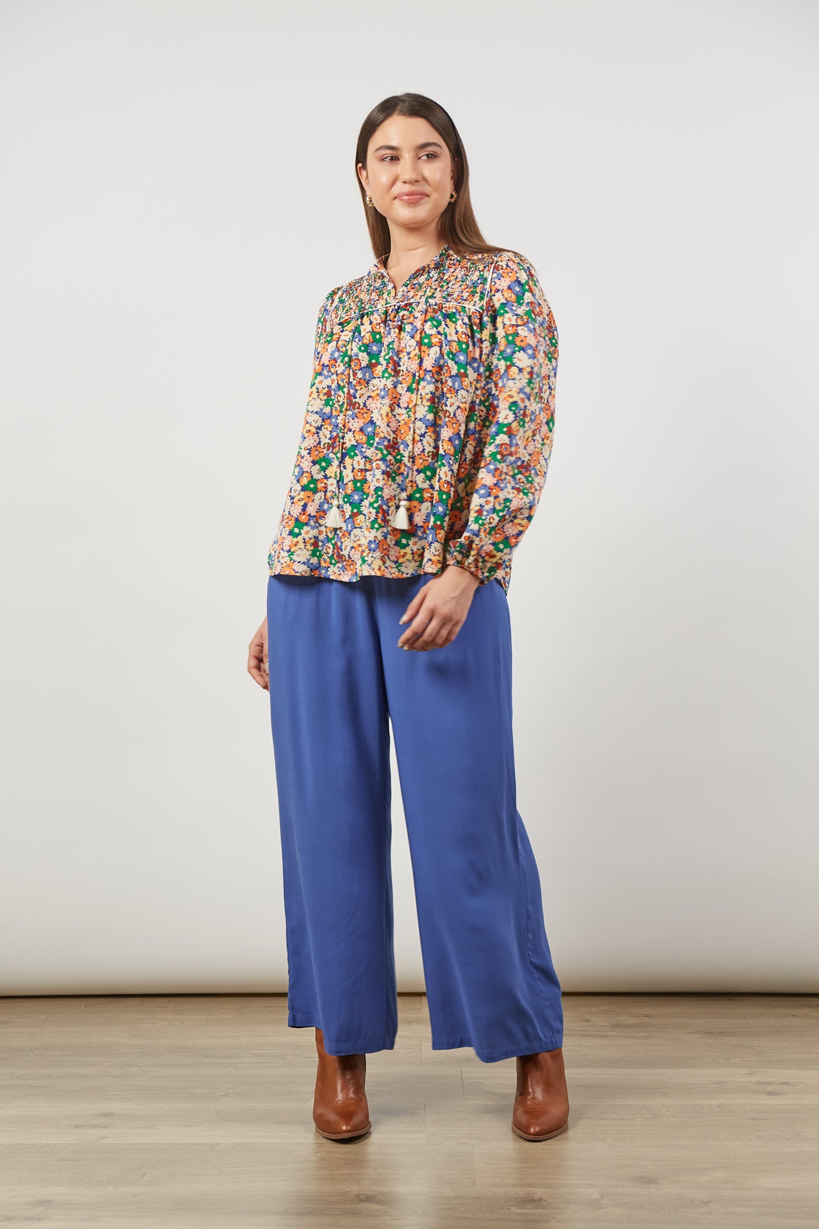 Romance Blouse - Meadow Bloom - Isle of Mine Clothing - Top 3/4 Sleeve