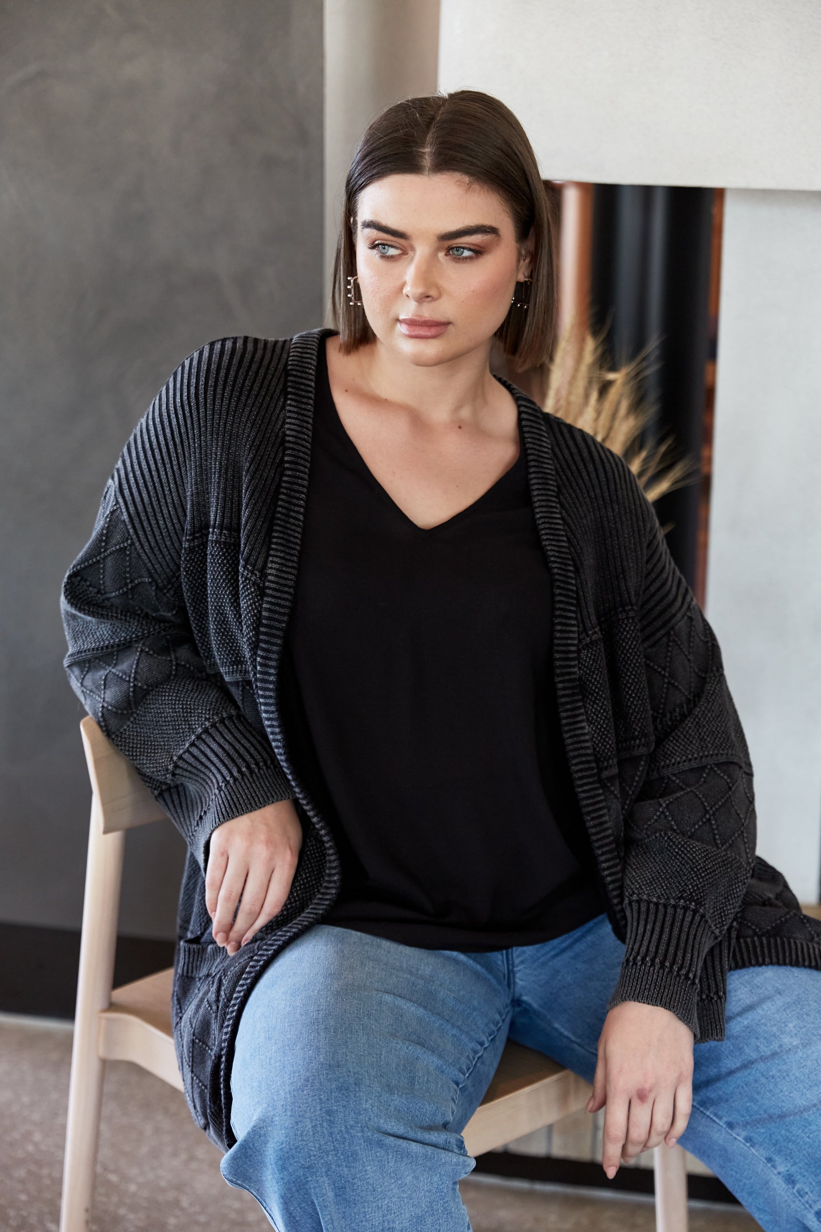 Metro Cardigan - Ash - Isle of Mine Clothing - Knit Cardigan Long One Size