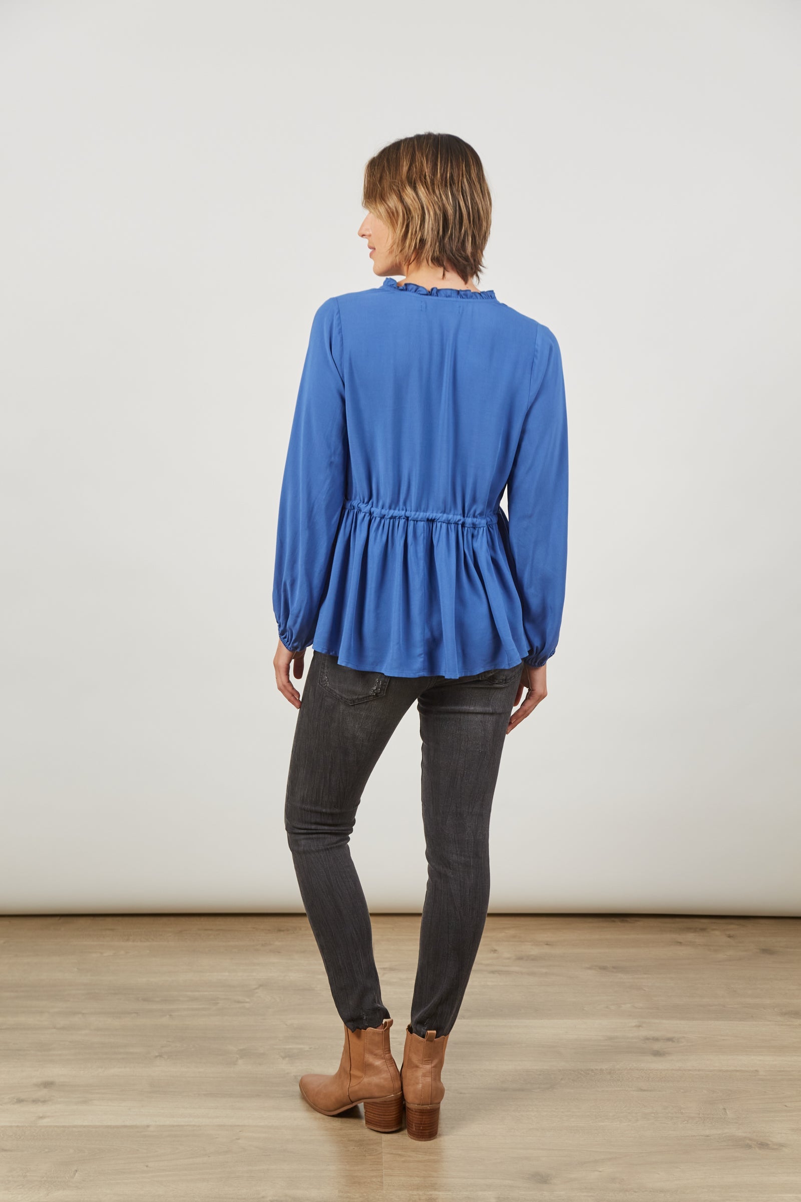 Euphoria Tie Top - Azure - Isle of Mine Clothing - Top L/S Dressy