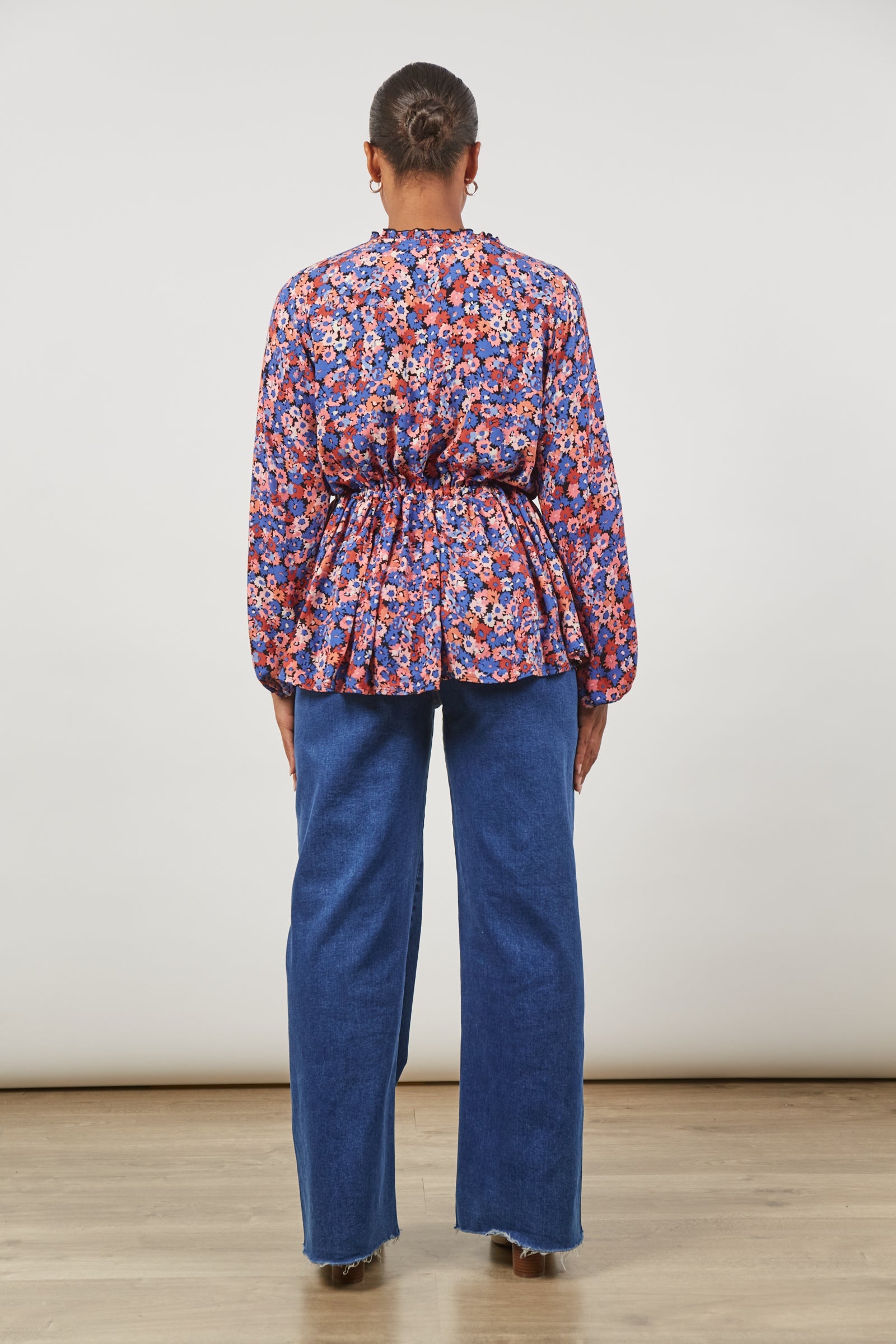 Euphoria Tie Top - Azure Bloom - Isle of Mine Clothing - Top L/S Dressy