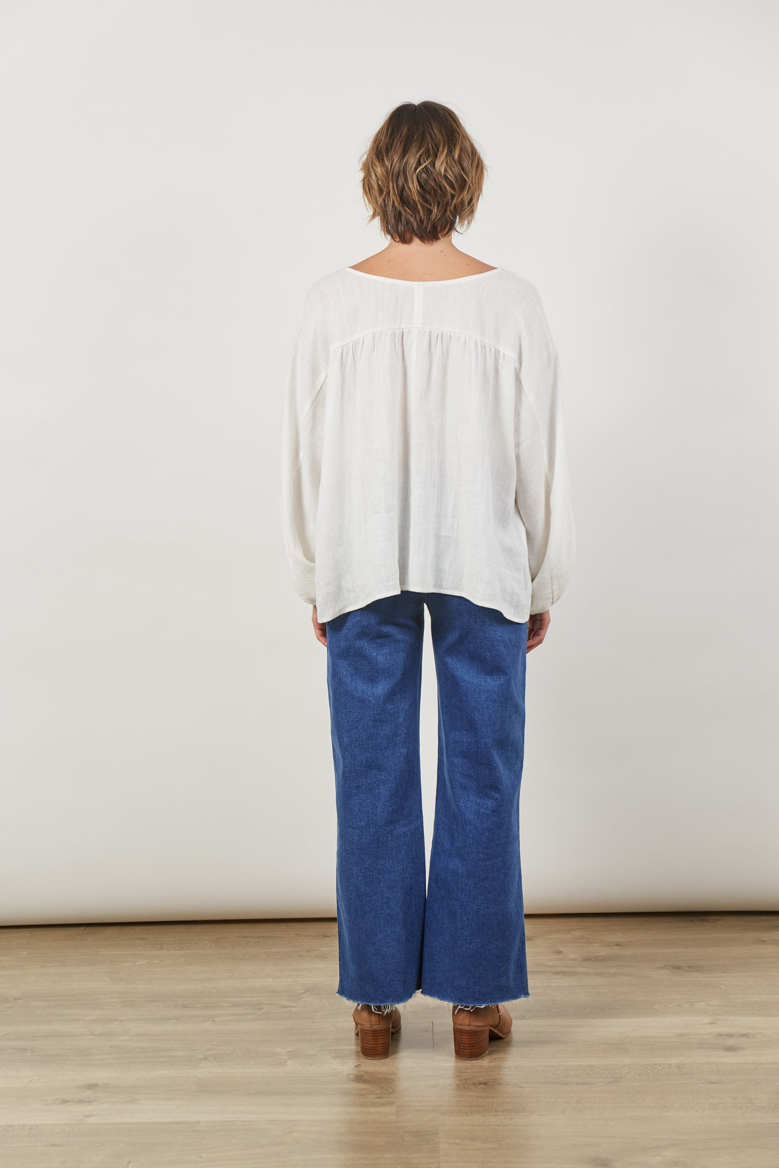 Panorama Tuck Blouse - Dove