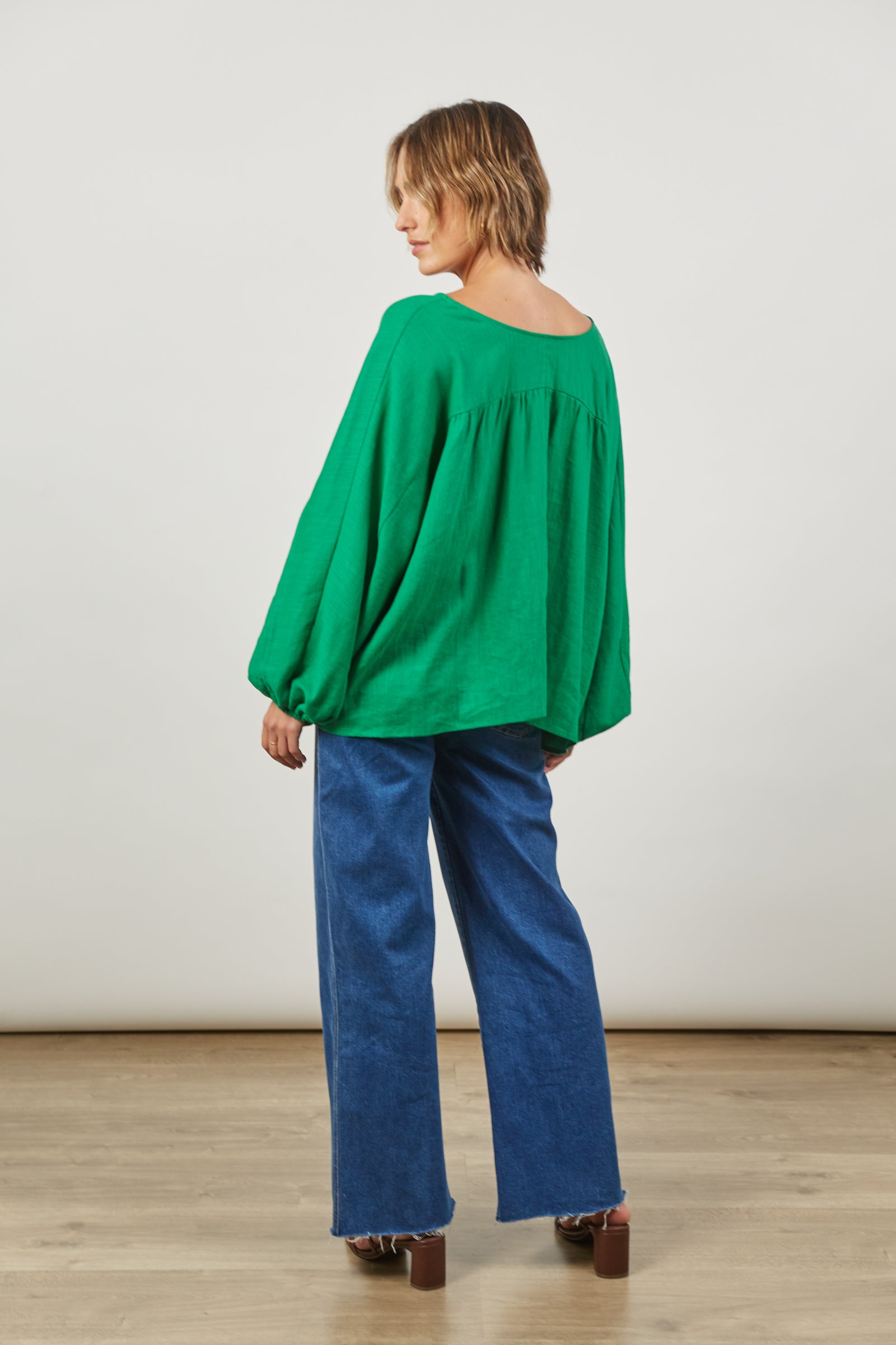 Panorama Tuck Blouse - Meadow