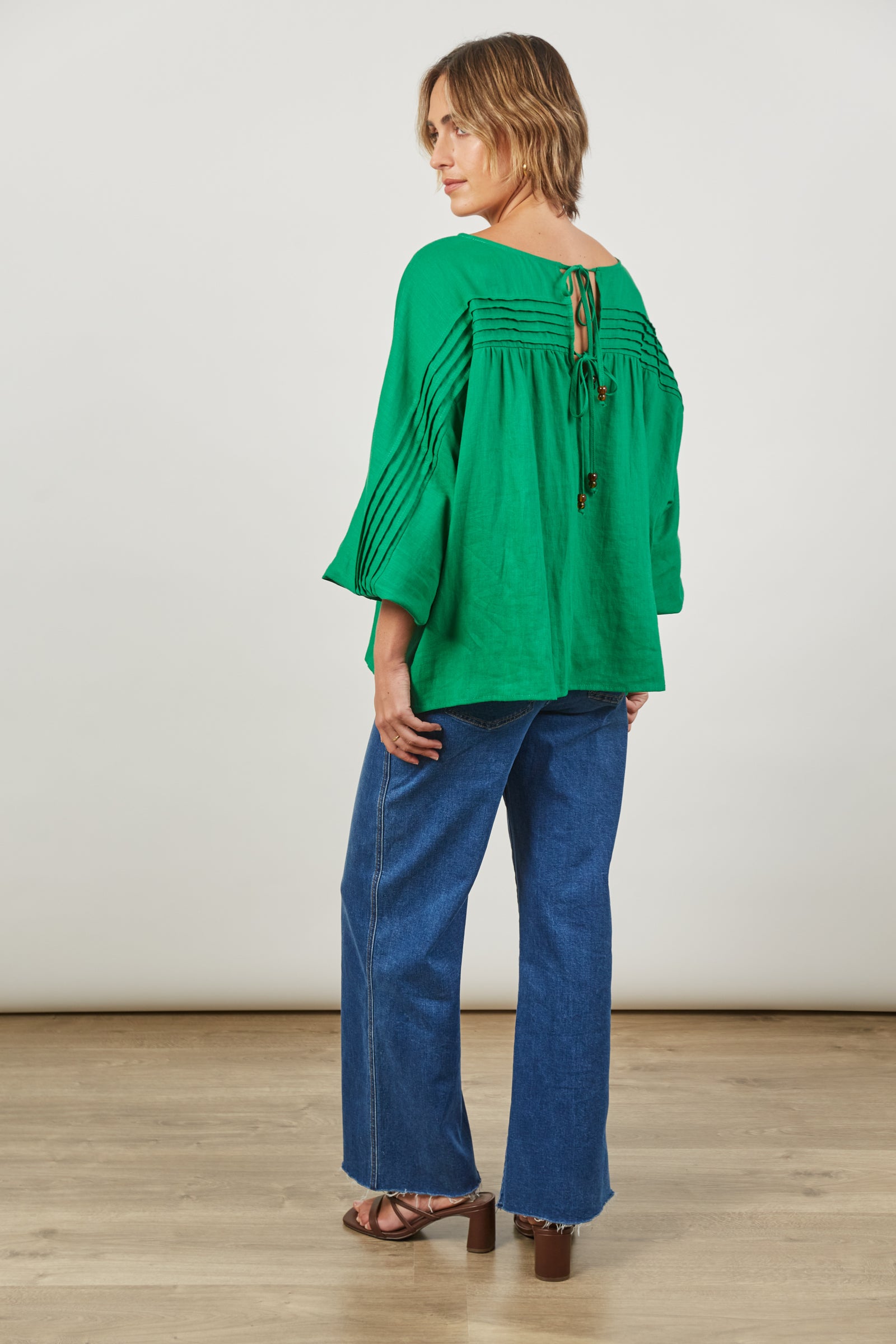 Panorama Tuck Blouse - Meadow
