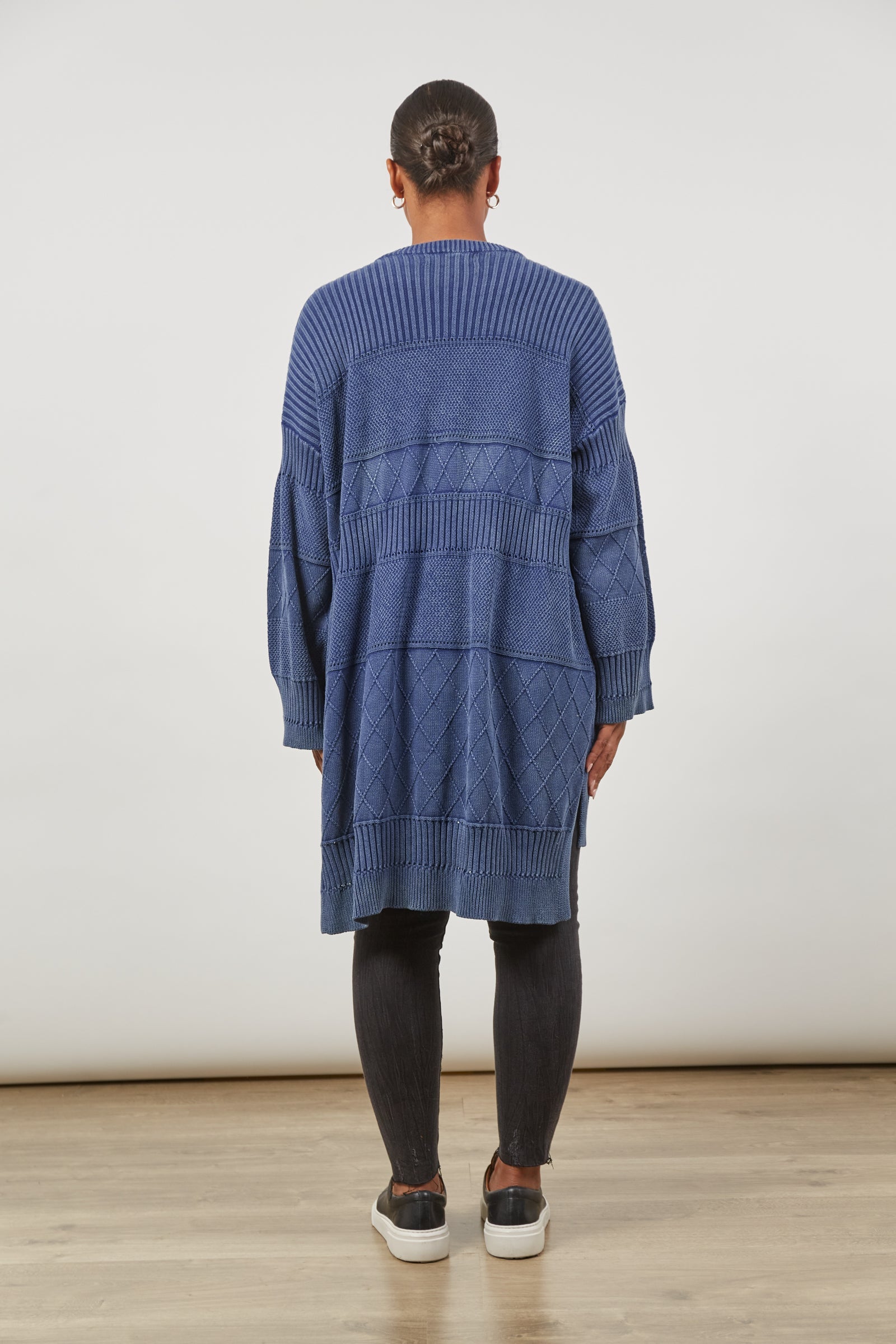 Metro Cardigan - Azure - Isle of Mine Clothing - Knit Cardigan Long One Size
