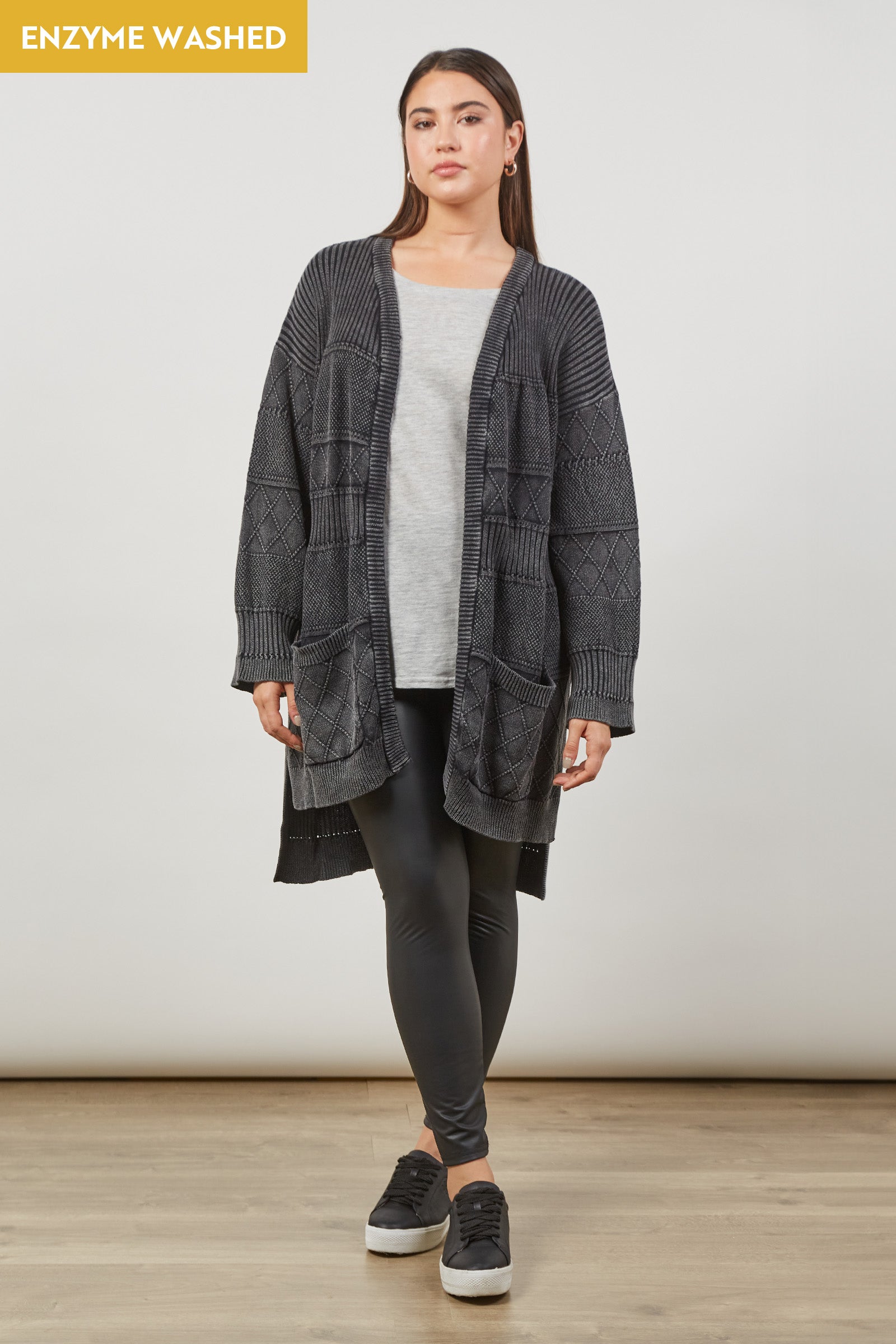 Metro Cardigan - Ash - Isle of Mine Clothing - Knit Cardigan Long One Size