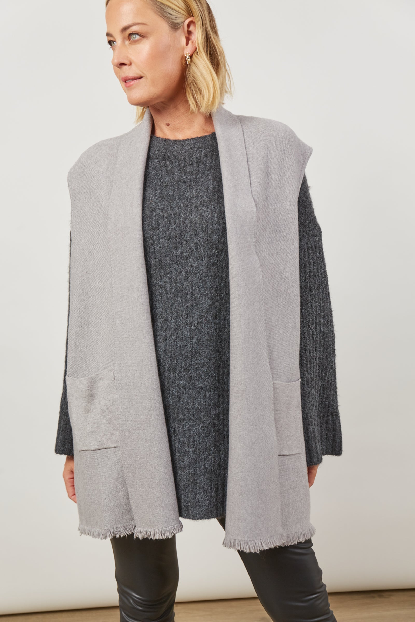 Horizon Vest - Flint - Isle of Mine Clothing - Knit Vest One Size