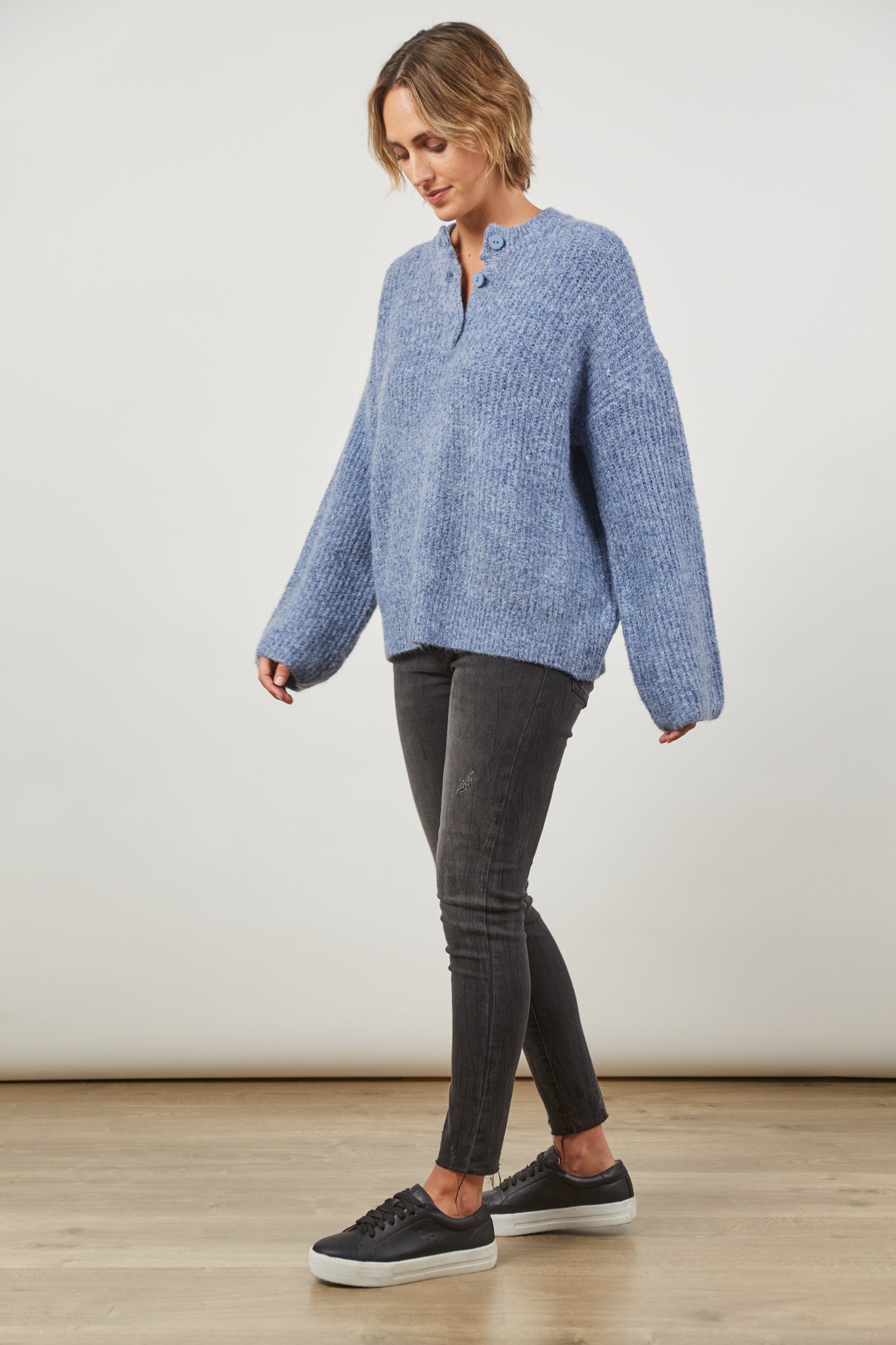 Avenue Button Jumper - Nevada - Isle of Mine Clothing - Jumper
