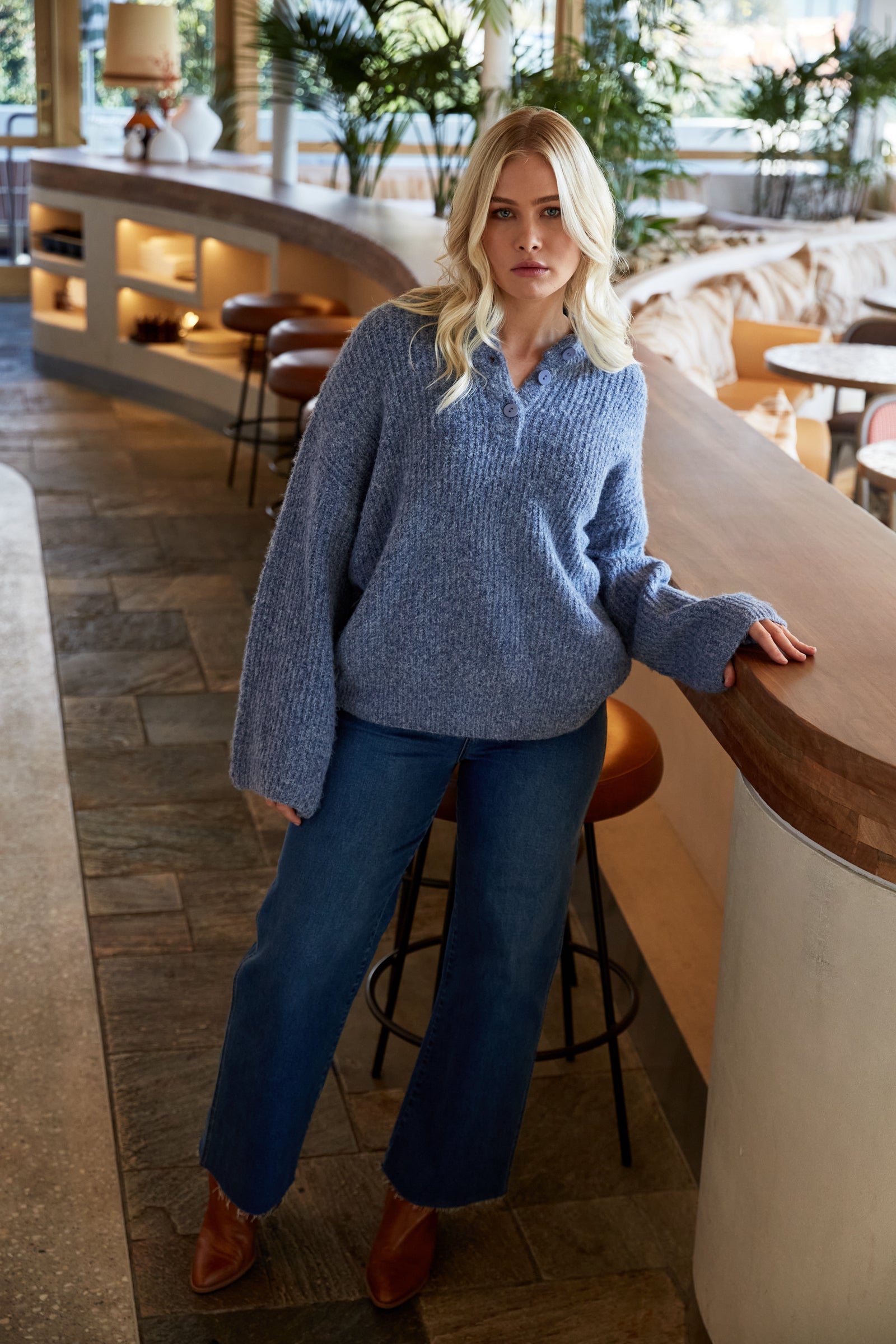 Avenue Button Jumper - Nevada - Isle of Mine Clothing - Jumper